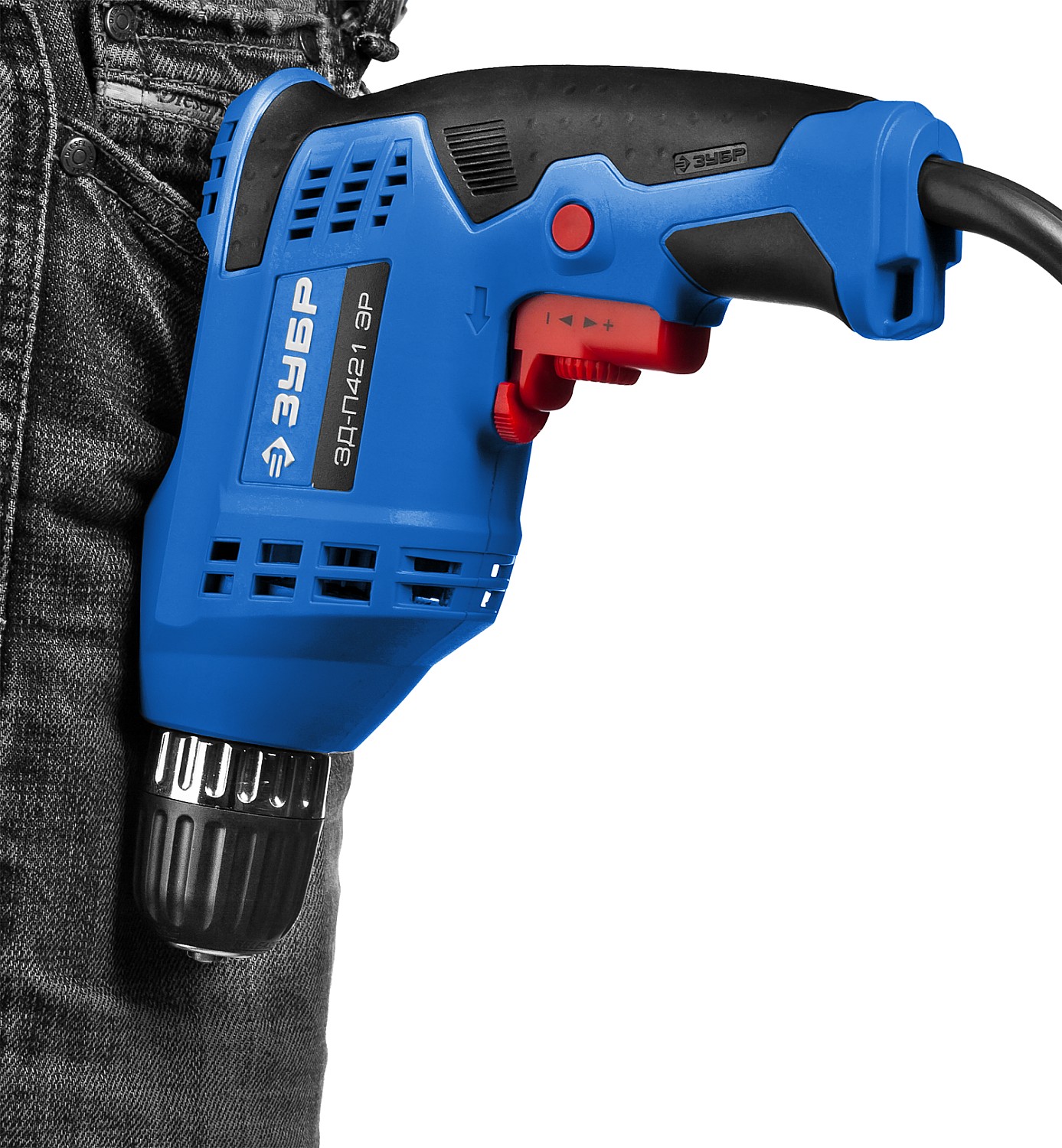 ЗУБР 420 Вт, 10 мм БЗП, безударная дрель, Профессионал (ЗД-П421 ЭР) — фото 9