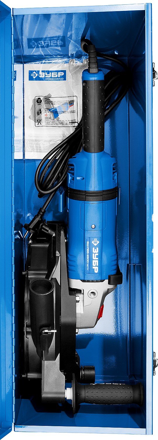 ЗУБР d 180 мм, 2100 Вт, 45 мм, штроборез (бороздодел), метал. ящик, Профессионал (ЗШ-П45-2100 ПВТК) — фото 15