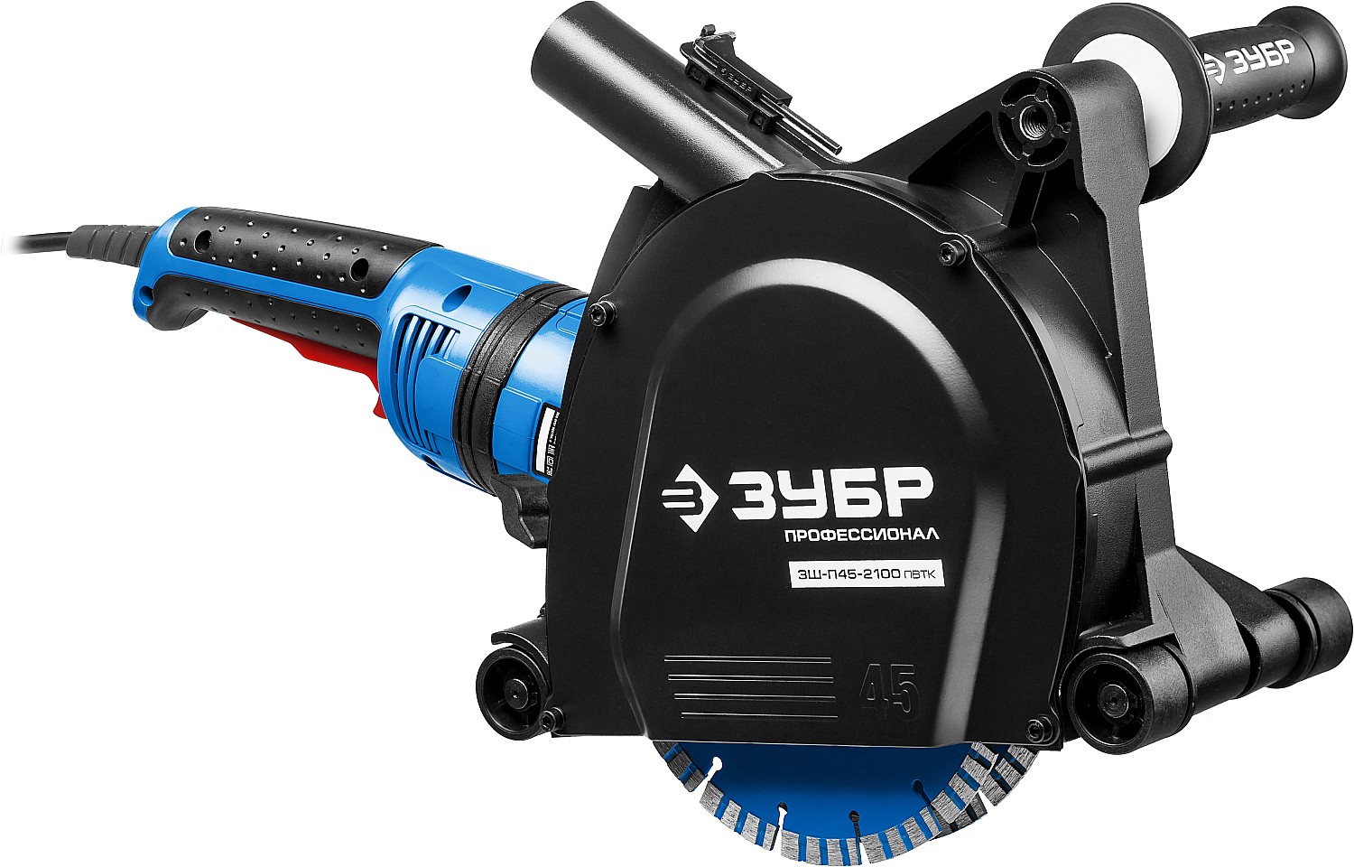 ЗУБР d 180 мм, 2100 Вт, 45 мм, штроборез (бороздодел), метал. ящик, Профессионал (ЗШ-П45-2100 ПВТК) — фото 6