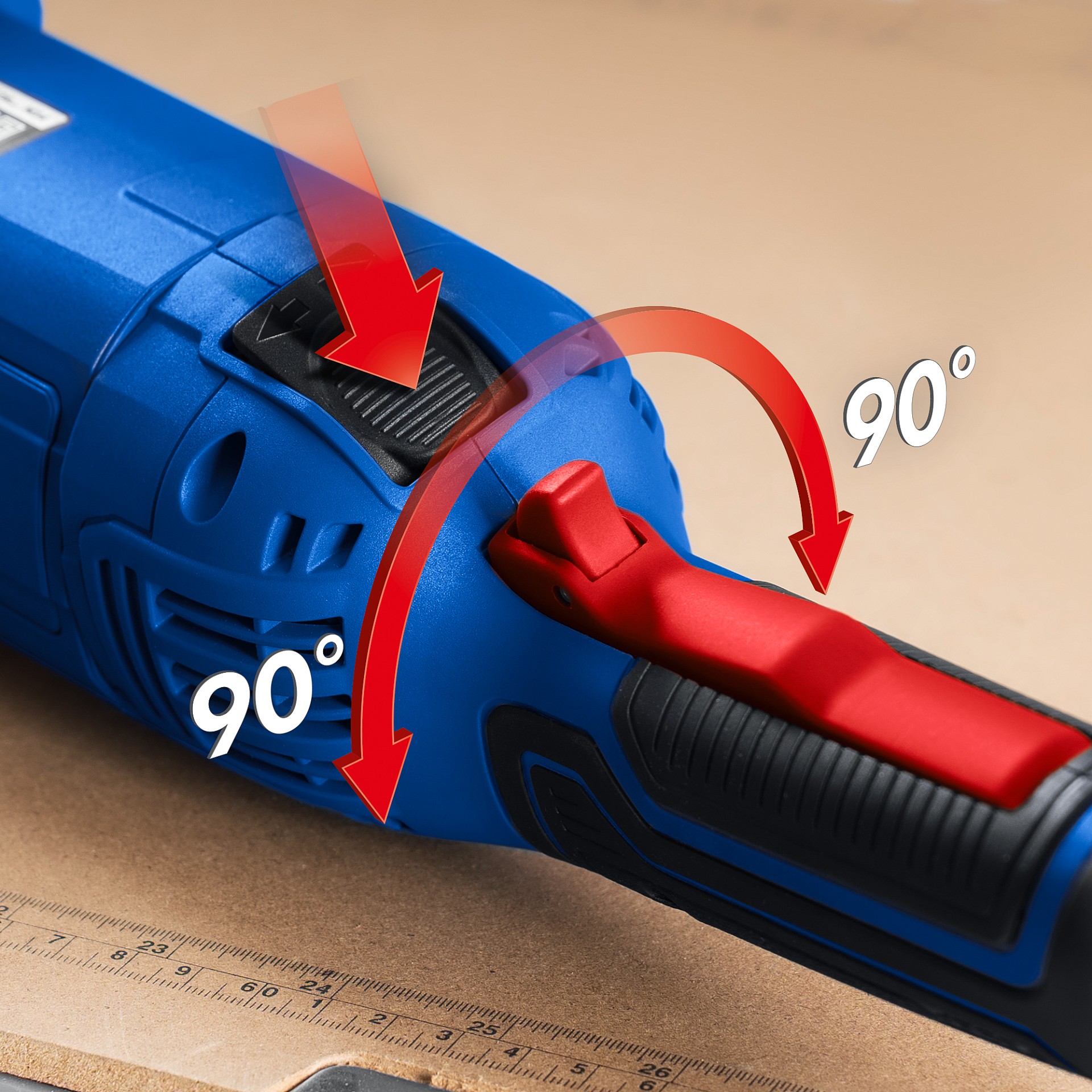 ЗУБР d 180 мм, 2200 Вт, 45 мм, штроборез (бороздодел), Профессионал (ЗШ-П45-2200 ПТ) — фото 9