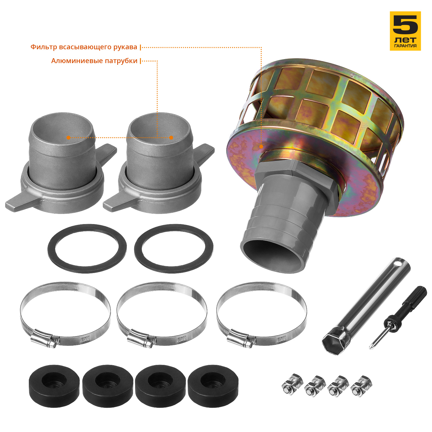 ЗУБР 1000 л/мин, мотопомпа бензиновая для грязной воды (МПГ-1000-80) — фото 8