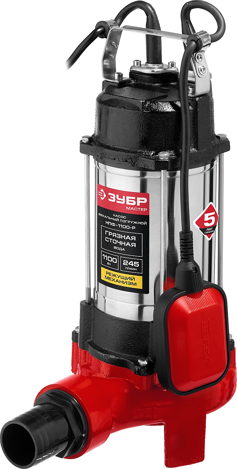 ЗУБР 1100 Вт, фекальный насос с режущим механизмом (НПФ-1100-Р) — фото 3
