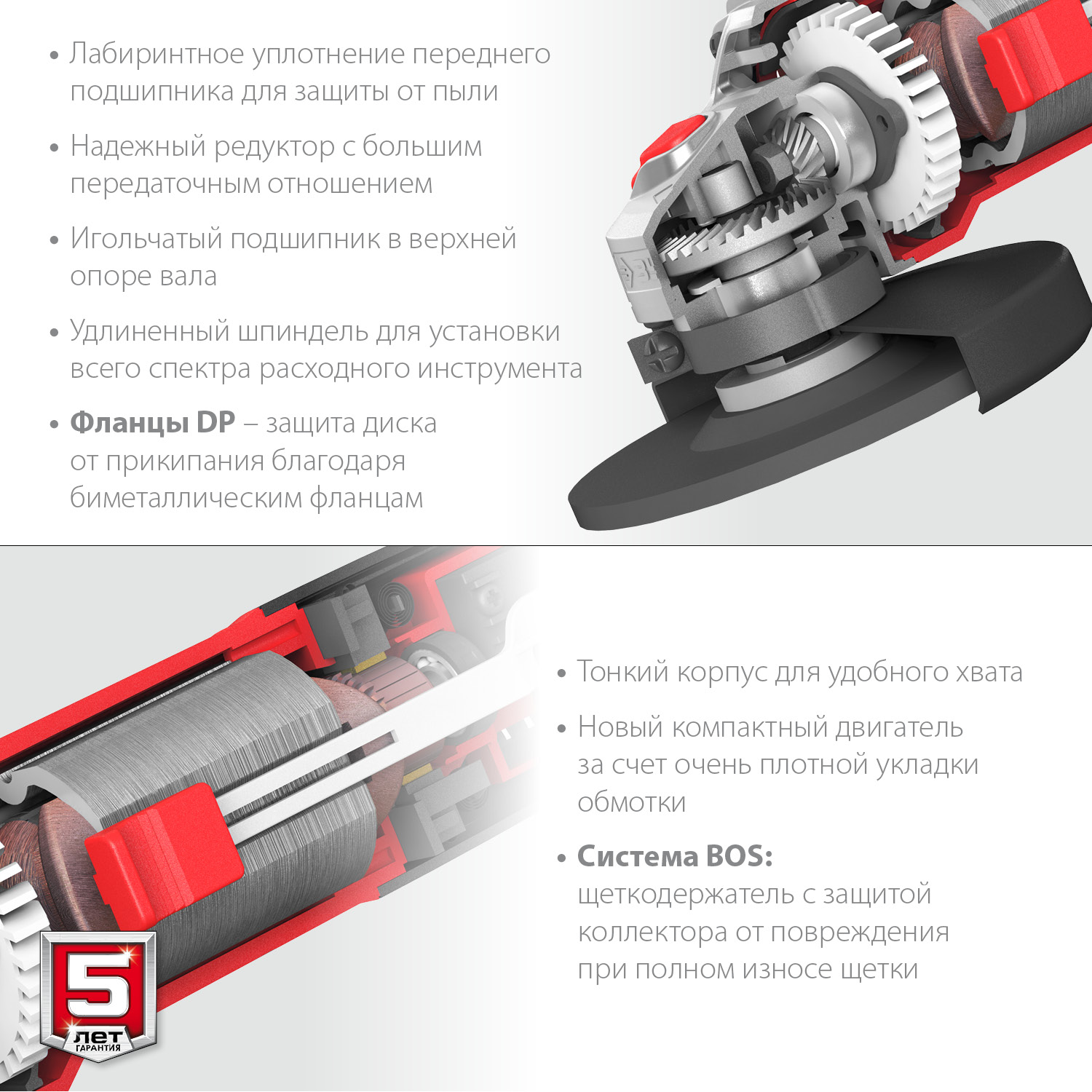 ЗУБР Компакт, 800 Вт, d125 мм, УШМ (УШМ-125-805) — фото 6