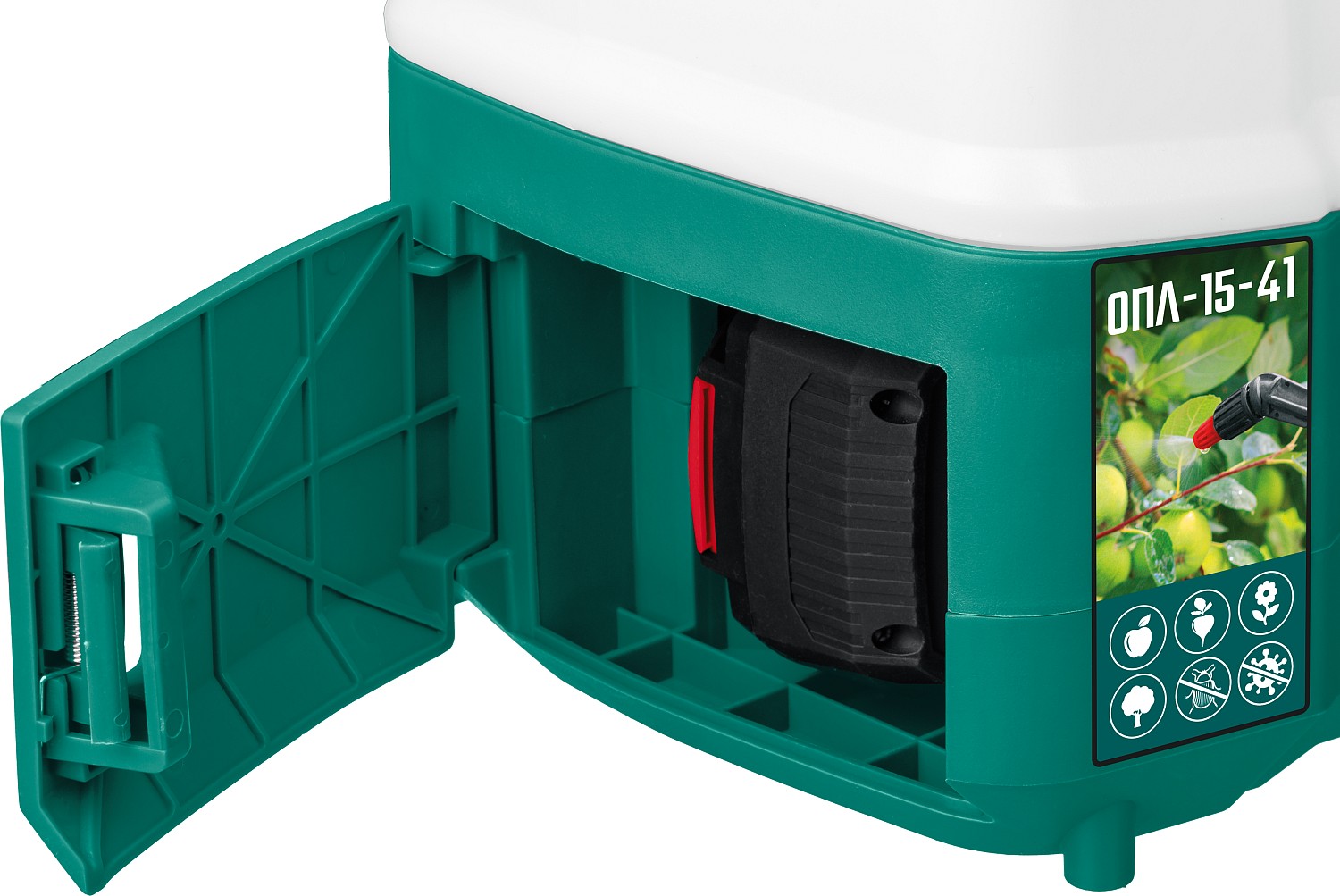 ЗУБР 15 л, 1 АКБ 4 А·ч, аккумуляторный опрыскиватель (ОПЛ-15-41) — фото 4