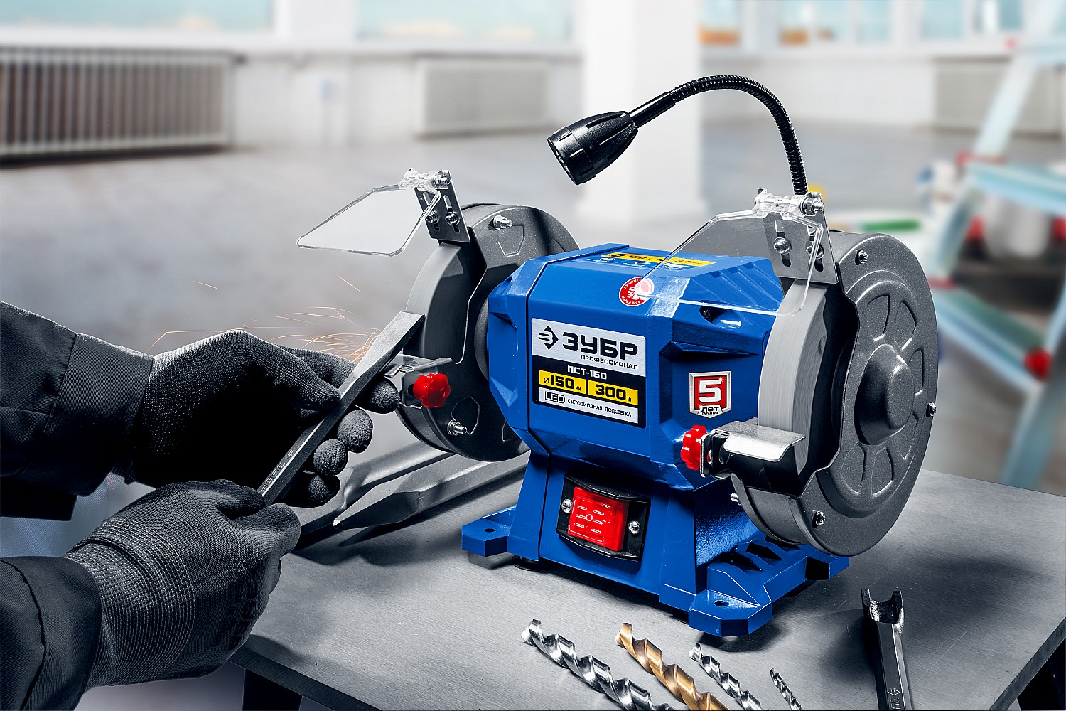 ЗУБР d 150, 50x686 мм лента, 300 Вт, заточной станок с шлифовальной лентой, Профессионал (ПТЛ-150) — фото 9