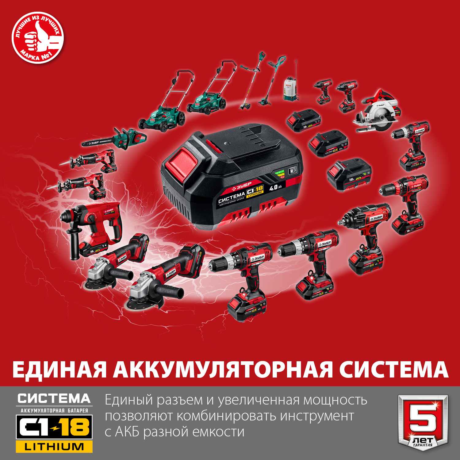 ЗУБР С1-18, 18 В, 125 мм, без АКБ, УШМ (УШМ-18-125) — фото 7