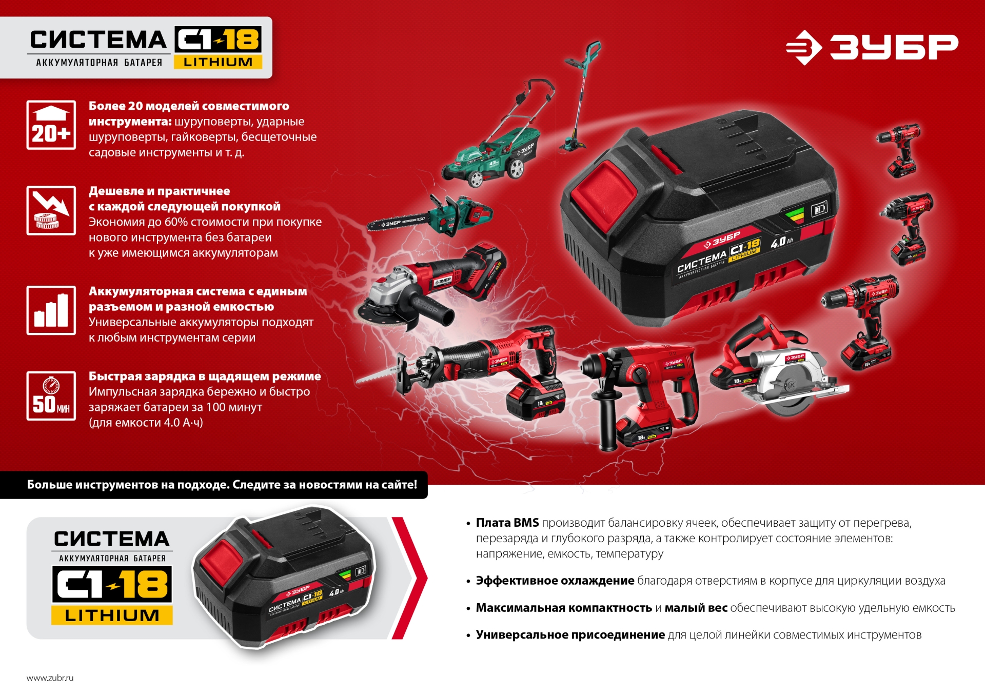 ЗУБР C1-18, 18 В, OQIS, без АКБ, реноватор, набор насадок (МФИ-18 Н) — фото 11