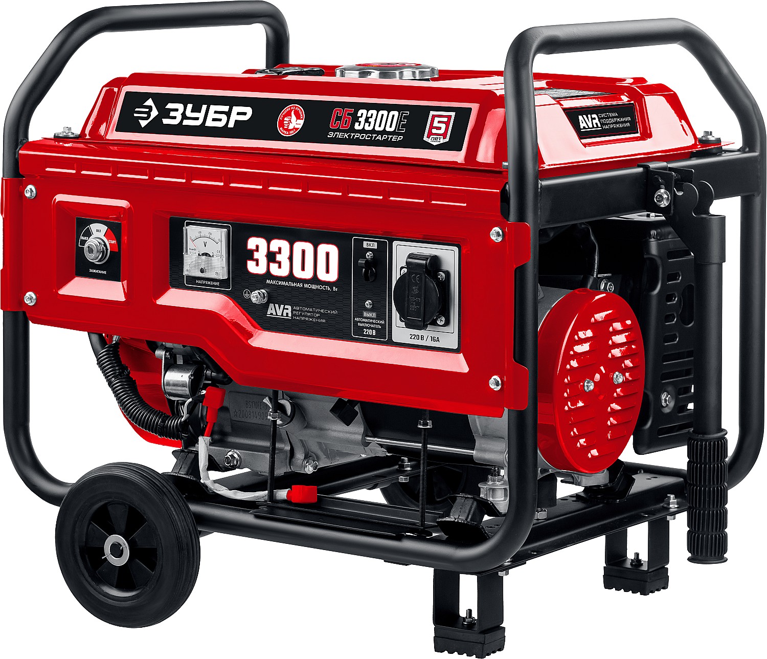 ЗУБР № 1 для генераторов мощностью до 3500 Вт, набор колес + рукоятка (НКР-1) — фото 3