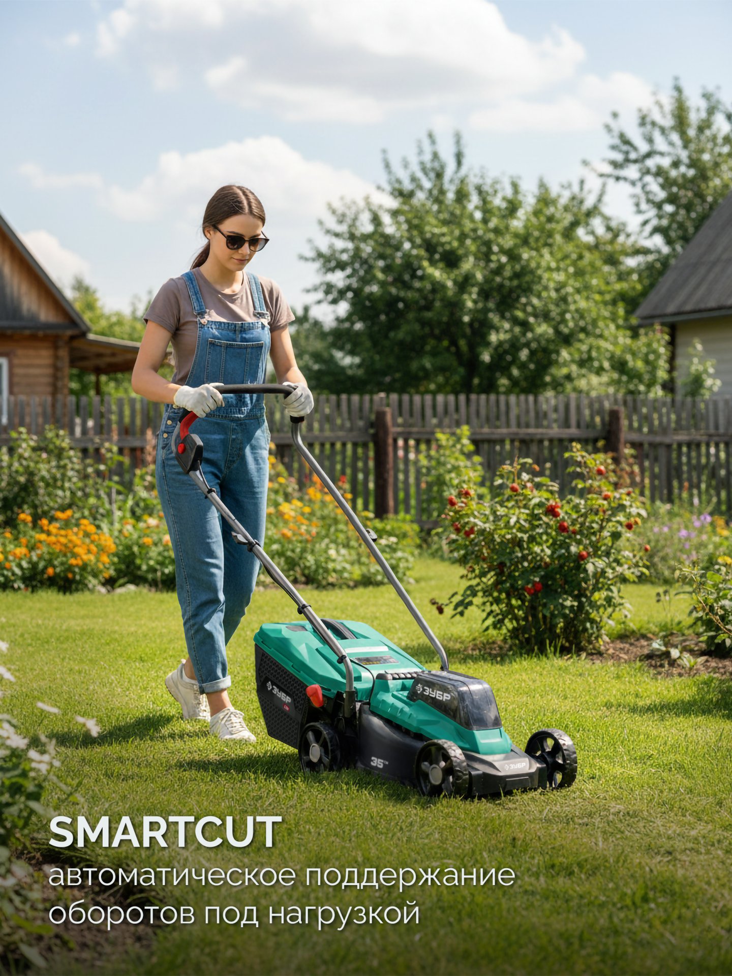 ЗУБР 20 В, 350 мм, без АКБ (LMS), газонокосилка аккумуляторная бесщеточная (ГКЛ-2035) — фото 12