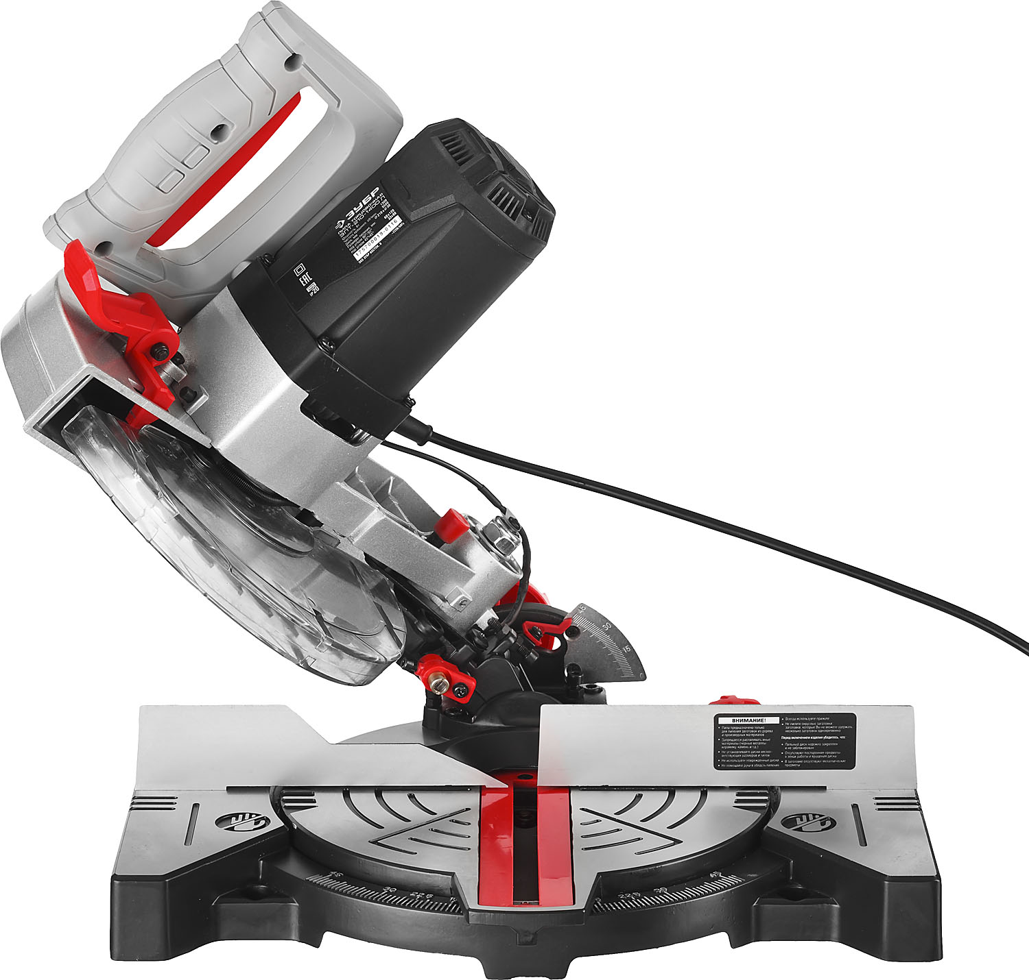 ЗУБР ЗПТ-210-1400 Л пила торцовочная, d 210 х 30 мм, 1300 Вт — фото 7