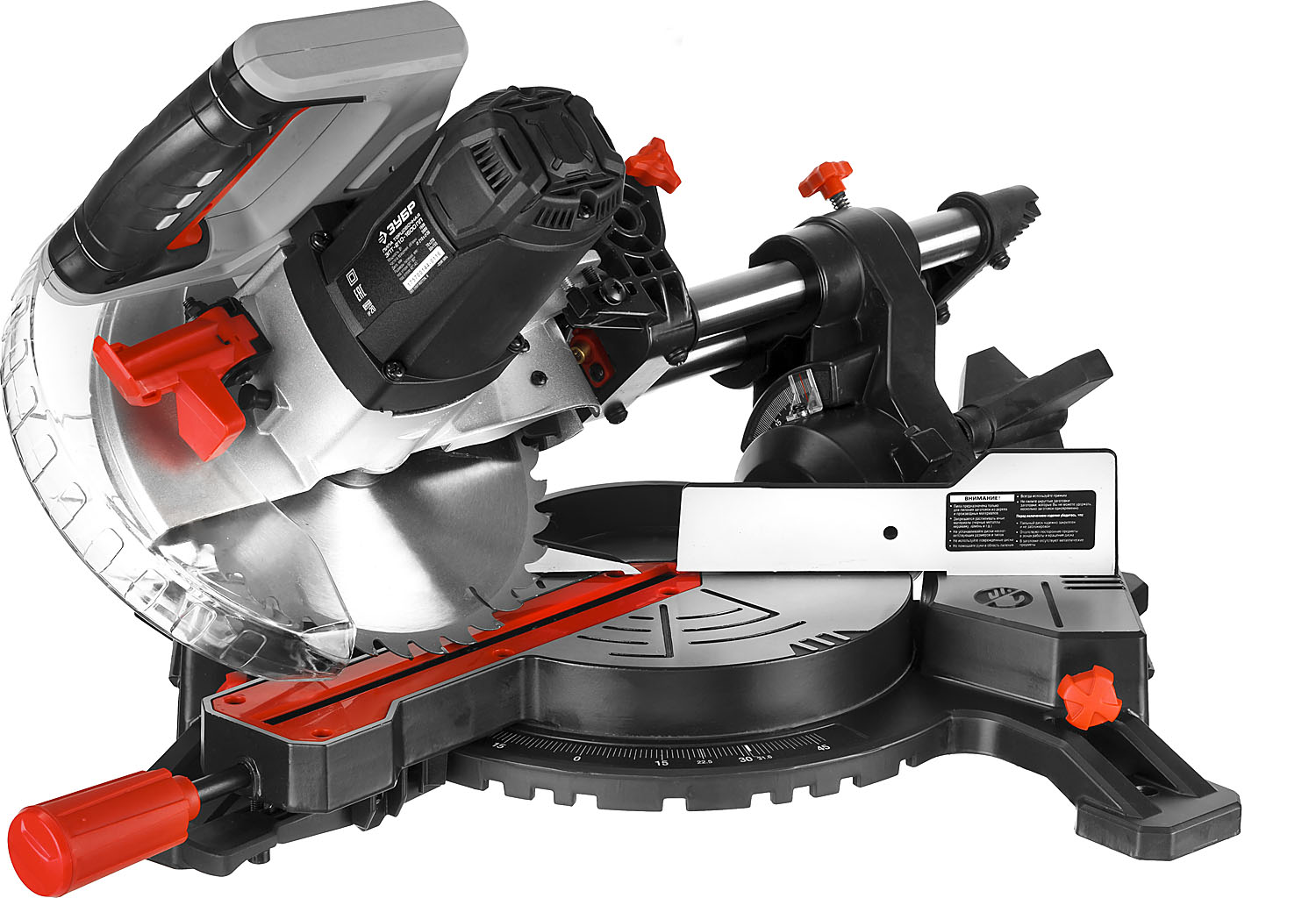 ЗУБР ЗПТ-210-1600 ПЛ пила торцовочная с протяжкой, d 210 х 30 мм, 1600 Вт — фото 10
