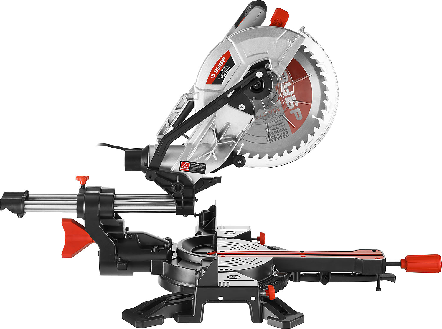 ЗУБР ЗПТ-255-1800 ПЛ пила торцовочная с протяжкой, d 255 х 30 мм, 1800 Вт — фото 4