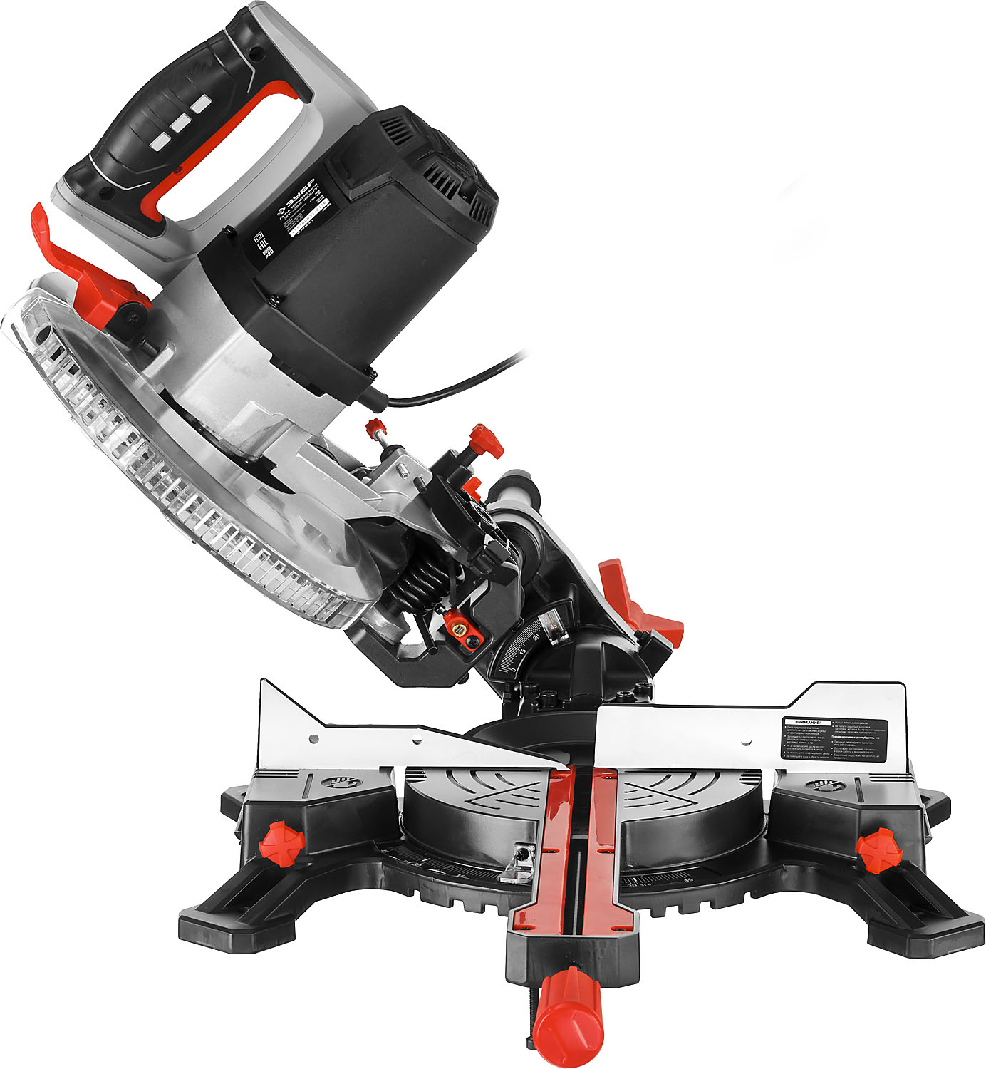 ЗУБР ЗПТ-255-1800 ПЛ пила торцовочная с протяжкой, d 255 х 30 мм, 1800 Вт — фото 8