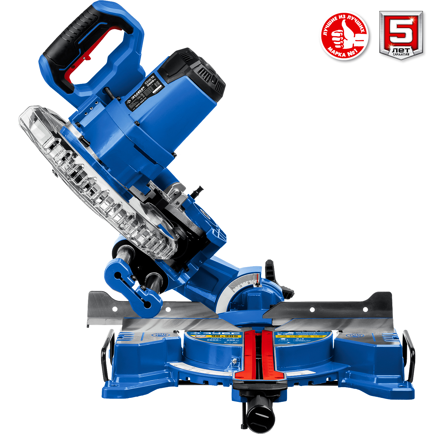 ЗУБР Профессионал ППТ-255-П пила торцовочная с протяжкой, d 255 х 30 мм, 2000 Вт — фото 12