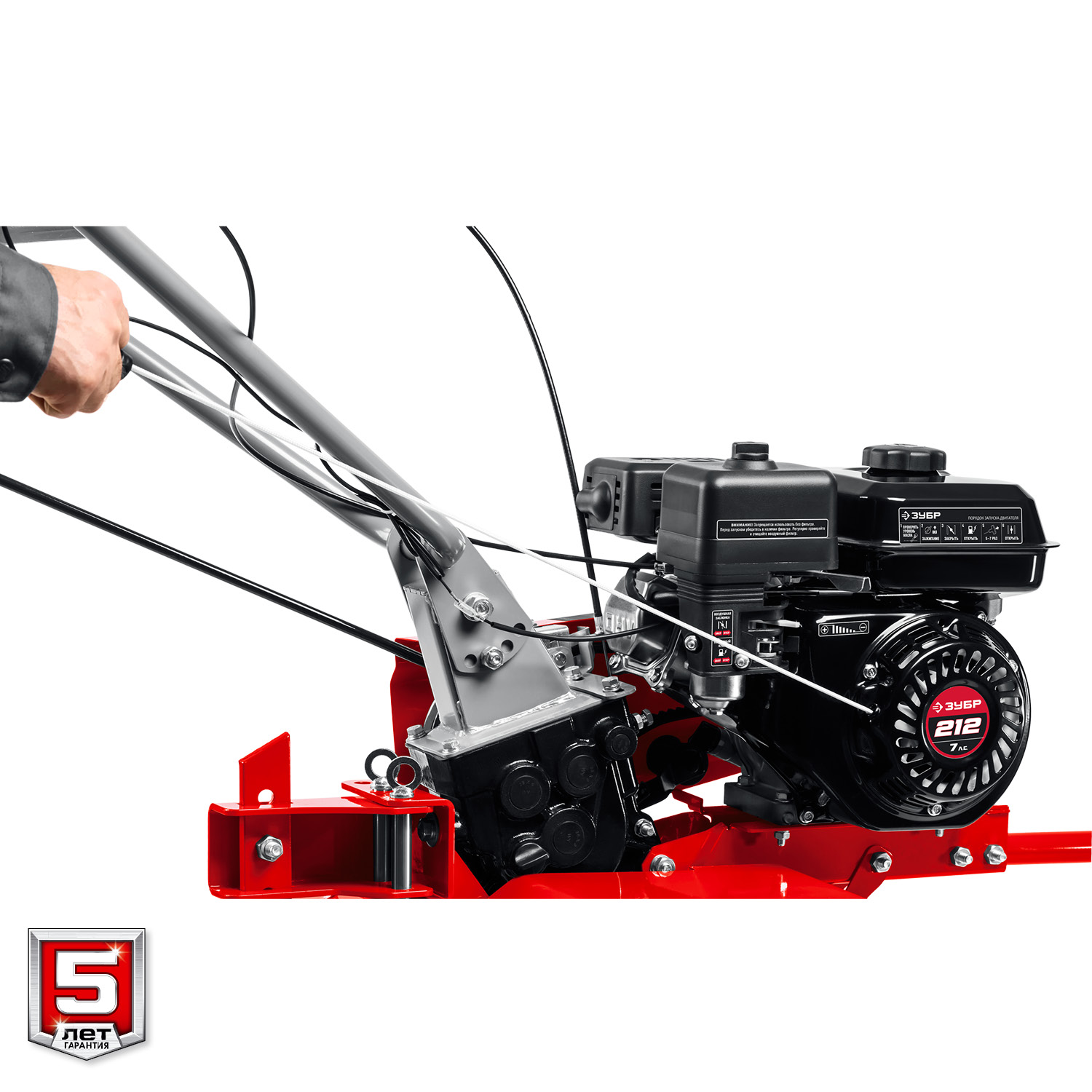 ЗУБР увеличенные колеса, 7 л.с., мотоблок (МТБ-300 У) — фото 12