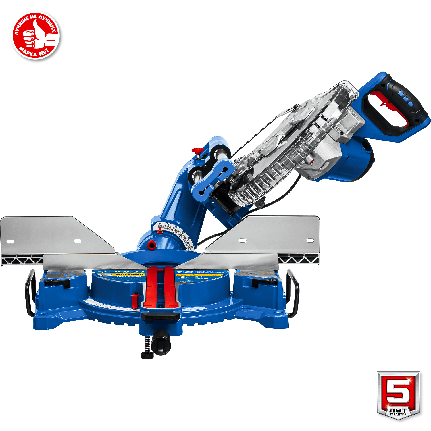 ЗУБР Профессионал ППТ-305-П пила торцовочная с протяжкой, d 305 х 30 мм, 2000 Вт — фото 15