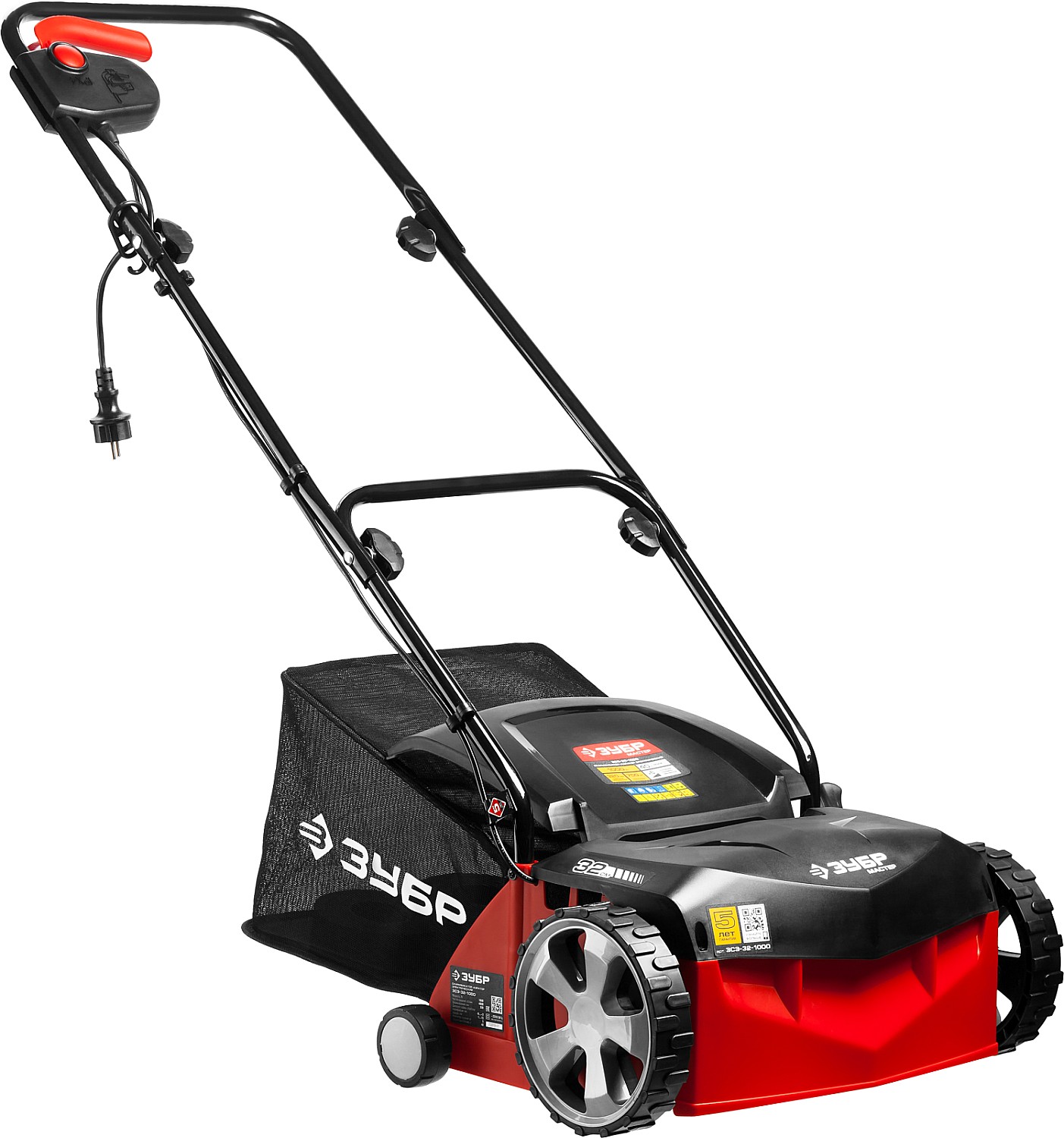 ЗУБР 1000 Вт, 32 см, электрический скарификатор-аэратор (ЗСЭ-32-1000) — фото 4