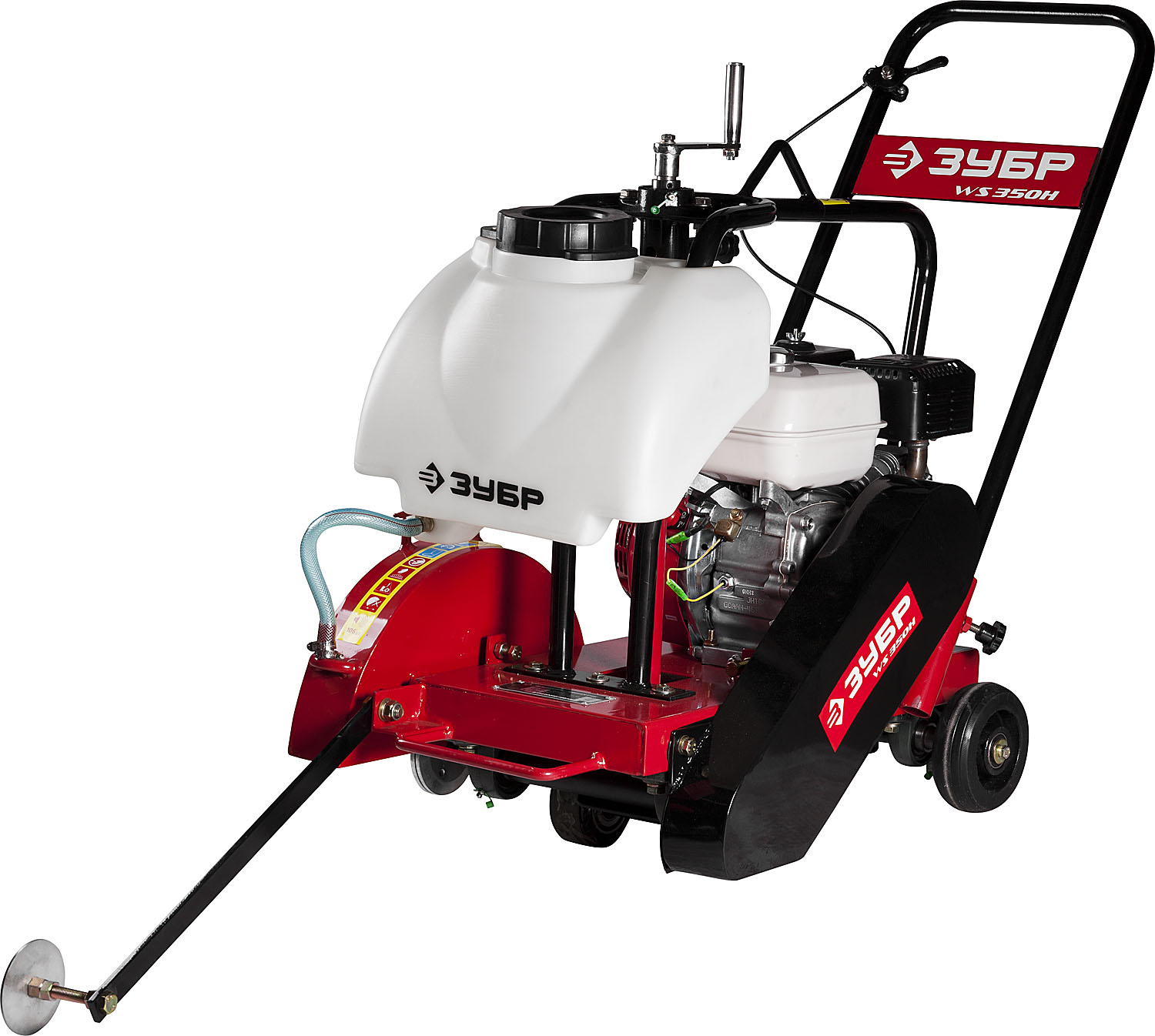 ЗУБР диск 350 мм, 115 мм макс. рез, бензиновый швонарезчик (резчик швов), Профессионал (ЗШБ-350 Х) — фото 6