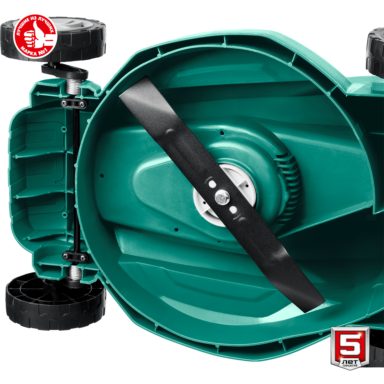 ЗУБР 1700 Вт, ш/с 38 см, сетевая газонокосилка (ГСЦ-38-1700) — фото 12