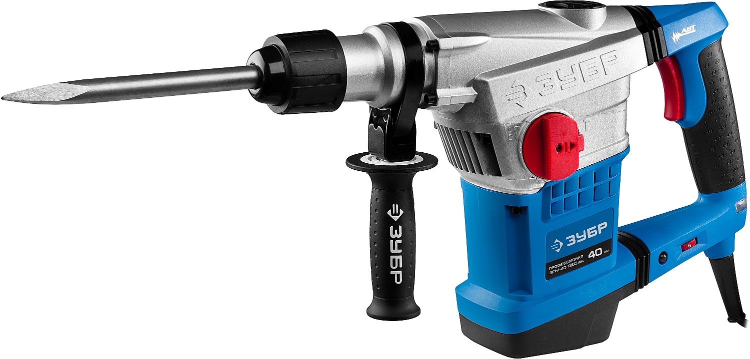 ЗУБР 40 мм, 1250 Вт, АВТ, перфоратор SDS-Max, Профессионал (ЗПМ-40-1250 ЭВК) — фото 4