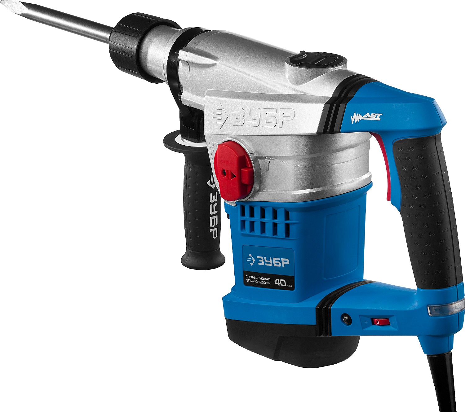 ЗУБР 40 мм, 1250 Вт, АВТ, перфоратор SDS-Max, Профессионал (ЗПМ-40-1250 ЭВК) — фото 7