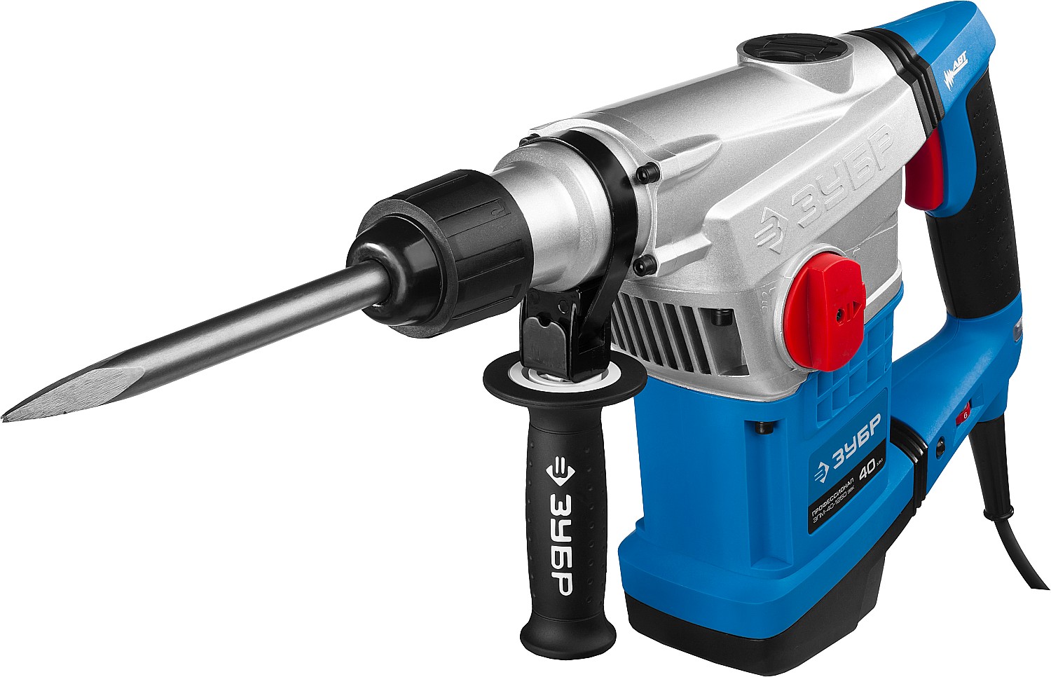 ЗУБР 40 мм, 1250 Вт, АВТ, перфоратор SDS-Max, Профессионал (ЗПМ-40-1250 ЭВК) — фото 8