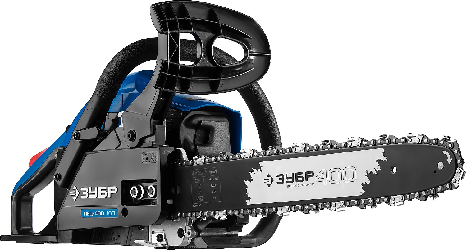 ЗУБР 40 см3, 40 см, бензопила, Профессионал (ПБЦ-400 40П) — фото 3