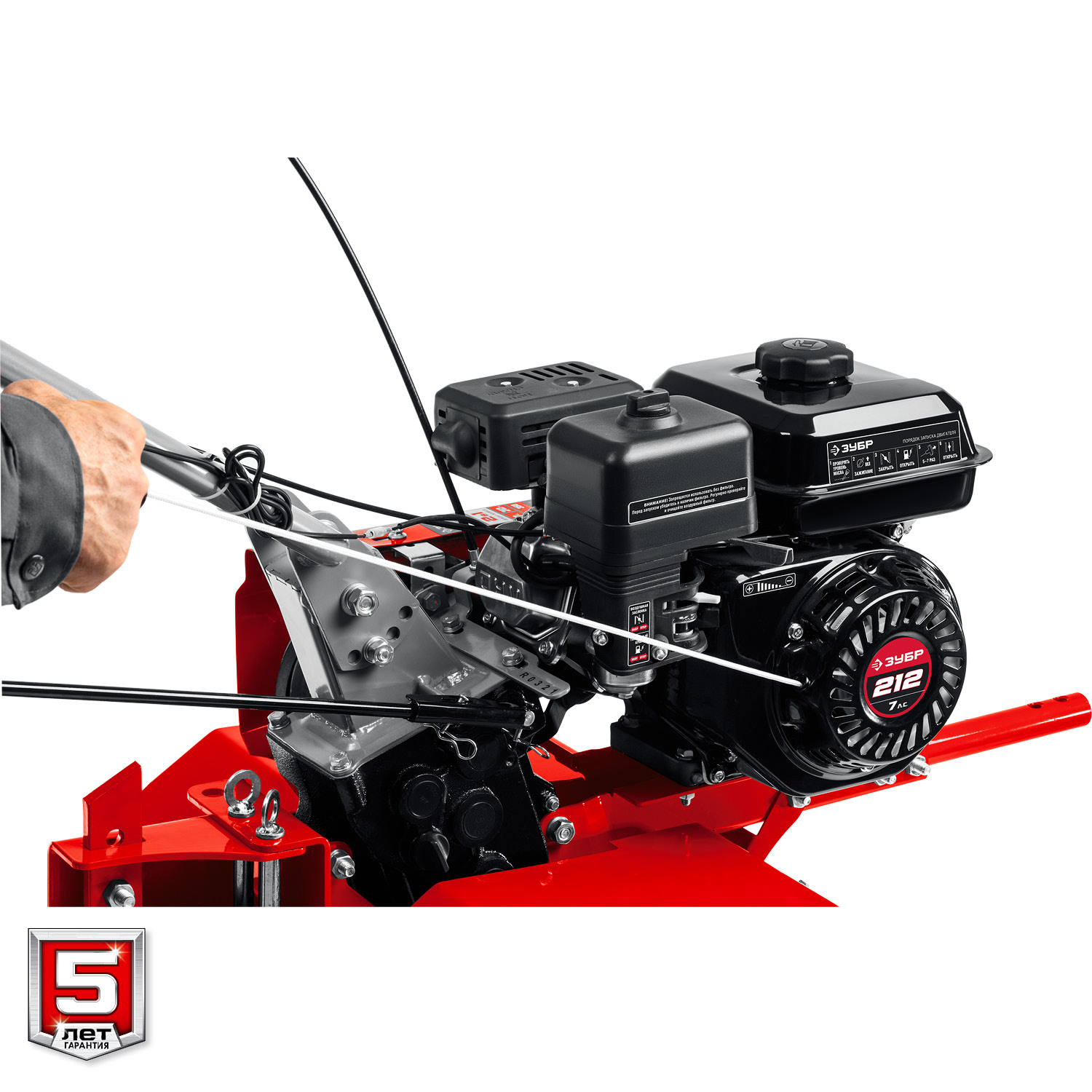 ЗУБР увеличенные колеса, 7 л.с., мотоблок с понижающей передачей (МТБ-400 У) — фото 12