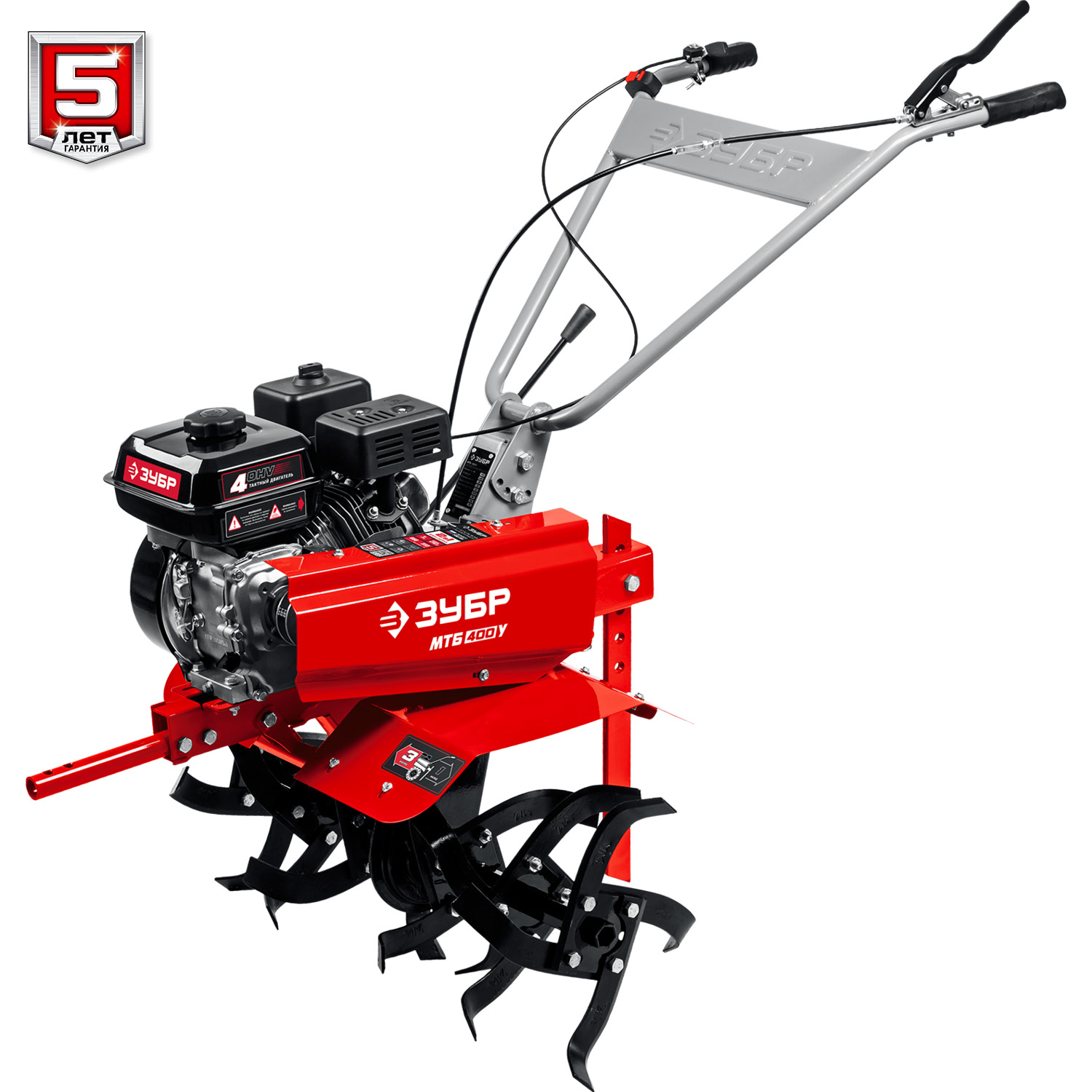 ЗУБР увеличенные колеса, 7 л.с., мотоблок с понижающей передачей (МТБ-400 У) — фото 8