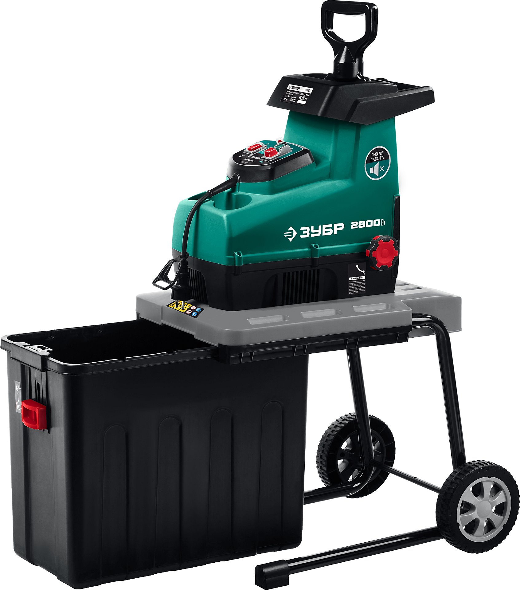 ЗУБР 2800 Вт, измельчитель садовый электрический (ЗИЭ-44-2800) — фото 11