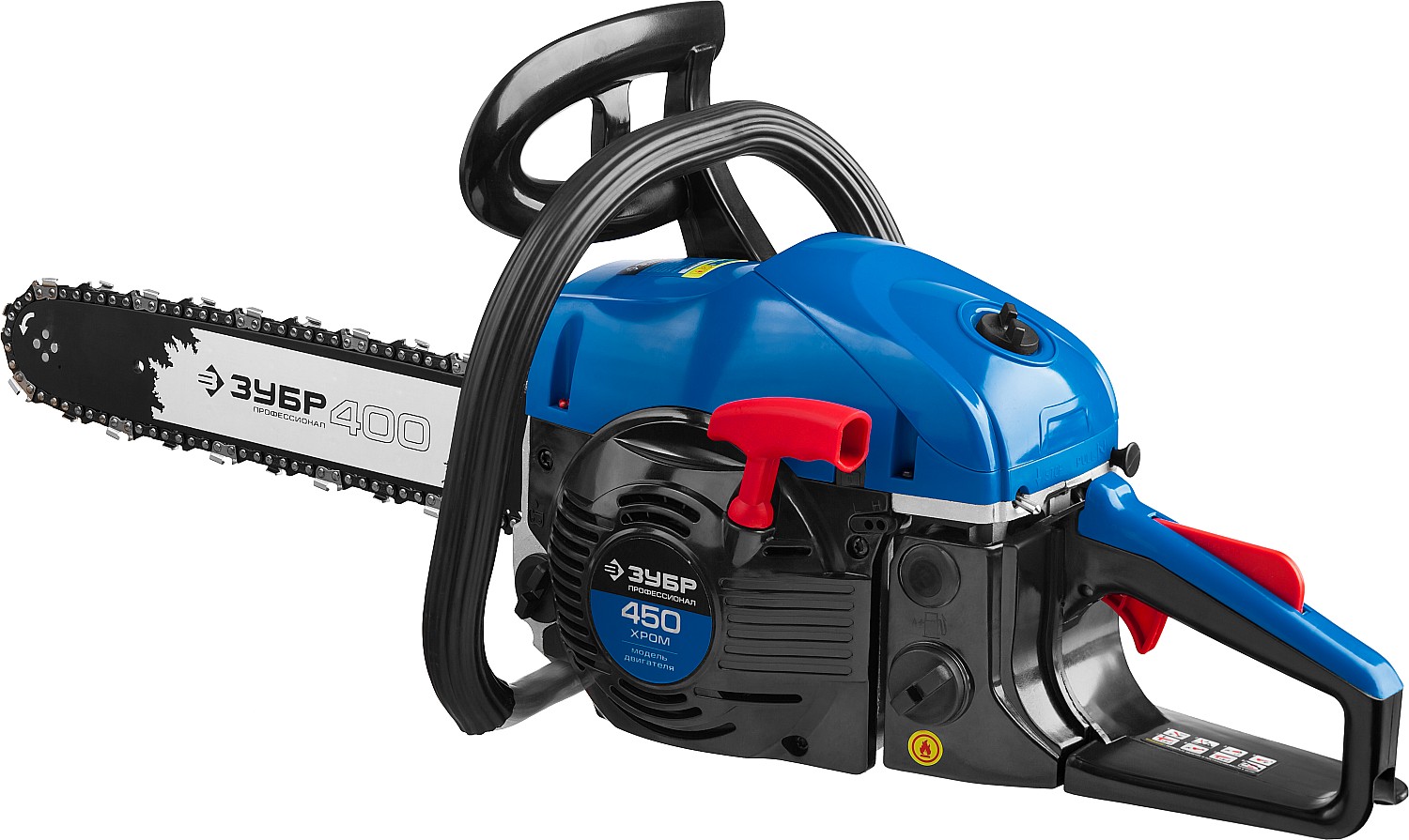 ЗУБР 45 см3, 40 см, бензопила, Профессионал (ПБЦ-450 40П) — фото 6