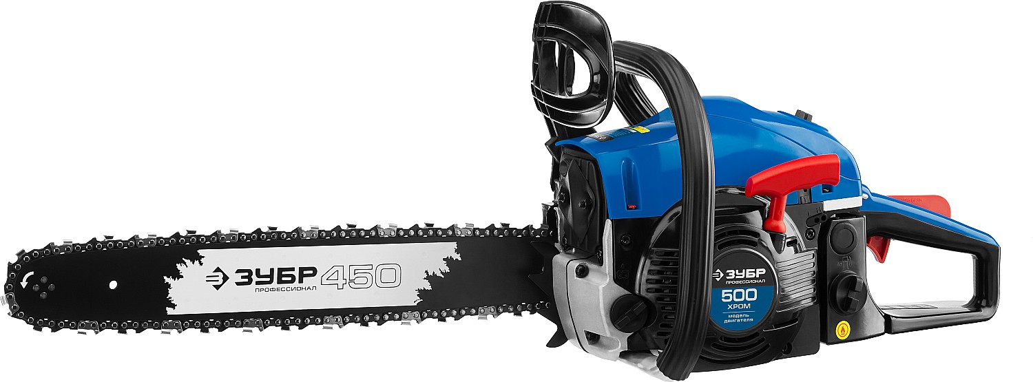 ЗУБР 49 см3, 45 см, бензопила, Профессионал (ПБЦ-490 45ДП) — фото 7