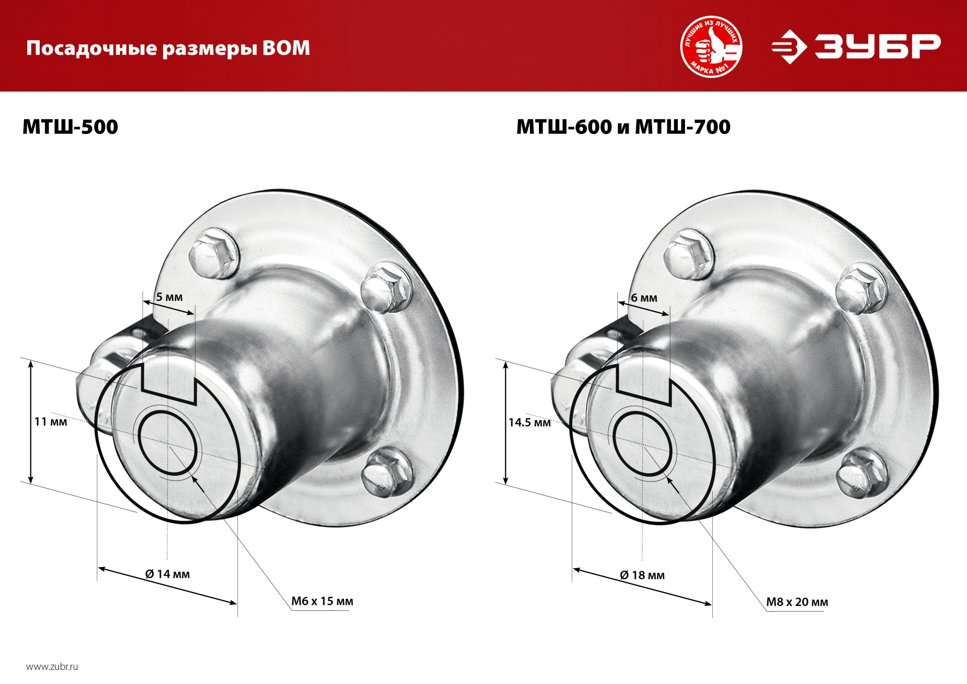 ЗУБР 7 л.с., мотоблок с ВОМ (МТШ-500) — фото 30