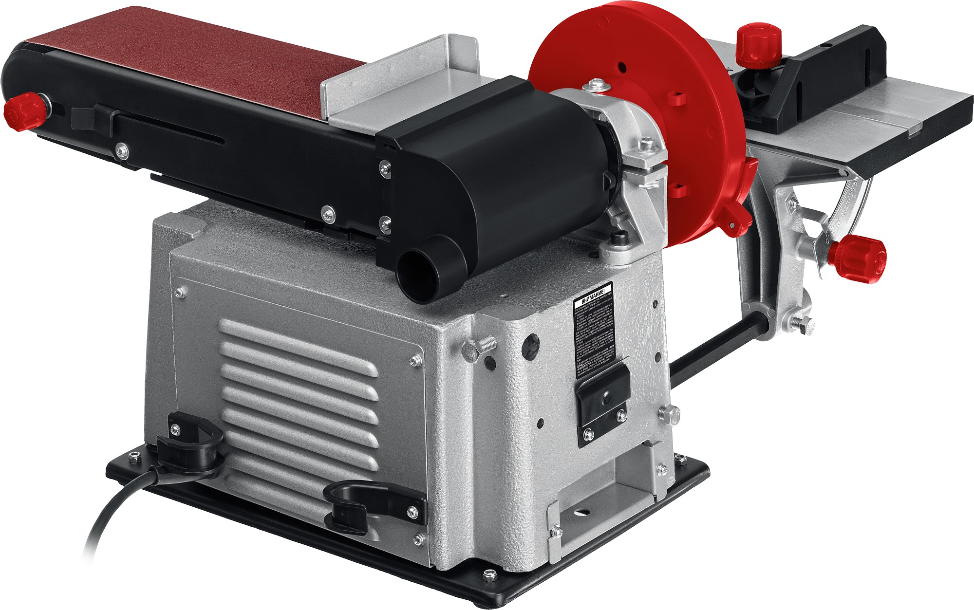 ЗУБР d 150 мм, 100 х 914 мм лента, 500 Вт, тарельчато - ленточный шлифовальный станок (ЗШС-500) — фото 4