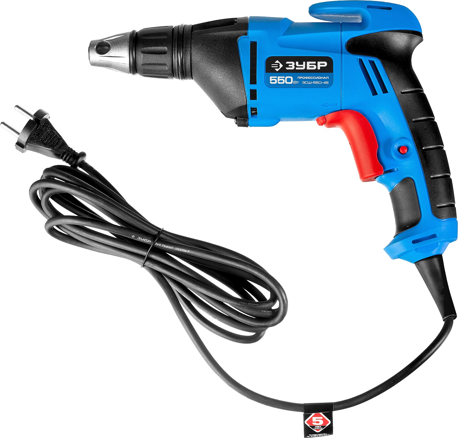 ЗУБР УНИВЕРСАЛ, 550 Вт, 10 Н·м, сетевой шуруповерт (ЗСШ-550-45) — фото 8