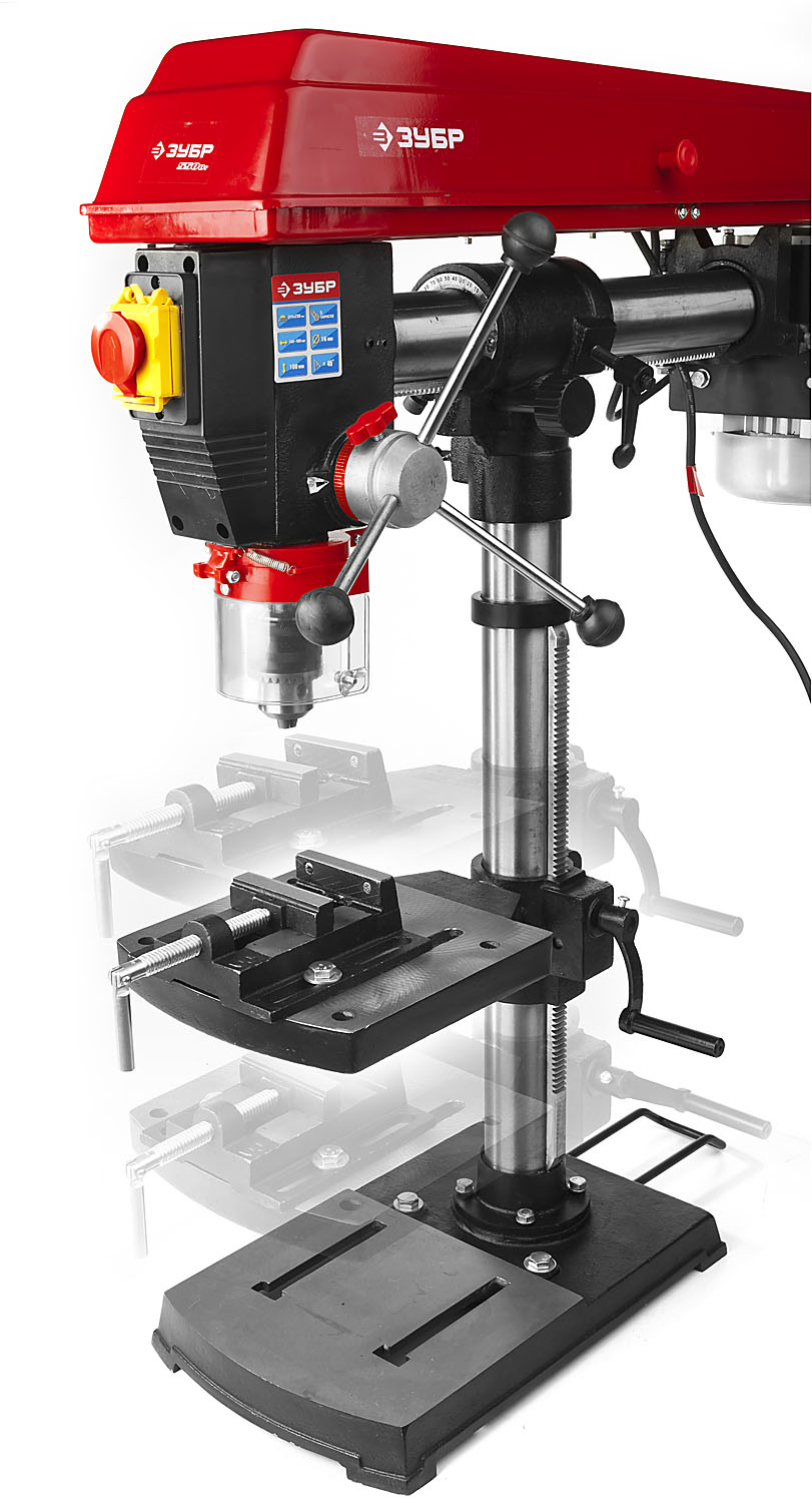 ЗУБР 550 Вт, 16 мм, радиально - сверлильный станок (ЗСС-550) — фото 15