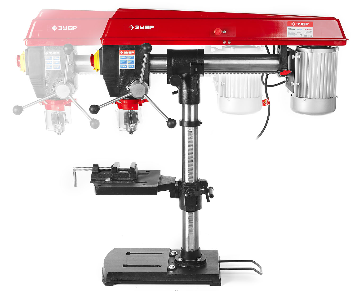 ЗУБР 550 Вт, 16 мм, радиально - сверлильный станок (ЗСС-550) — фото 18