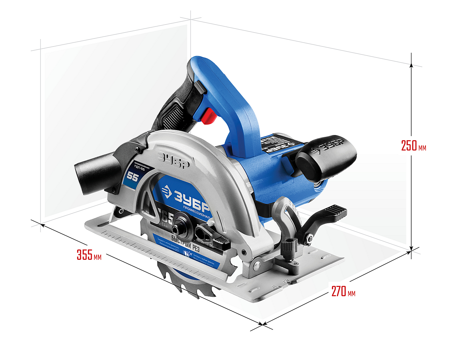 ЗУБР 55 кВт, газовая тепловая пушка (ТПГ-55) — фото 3