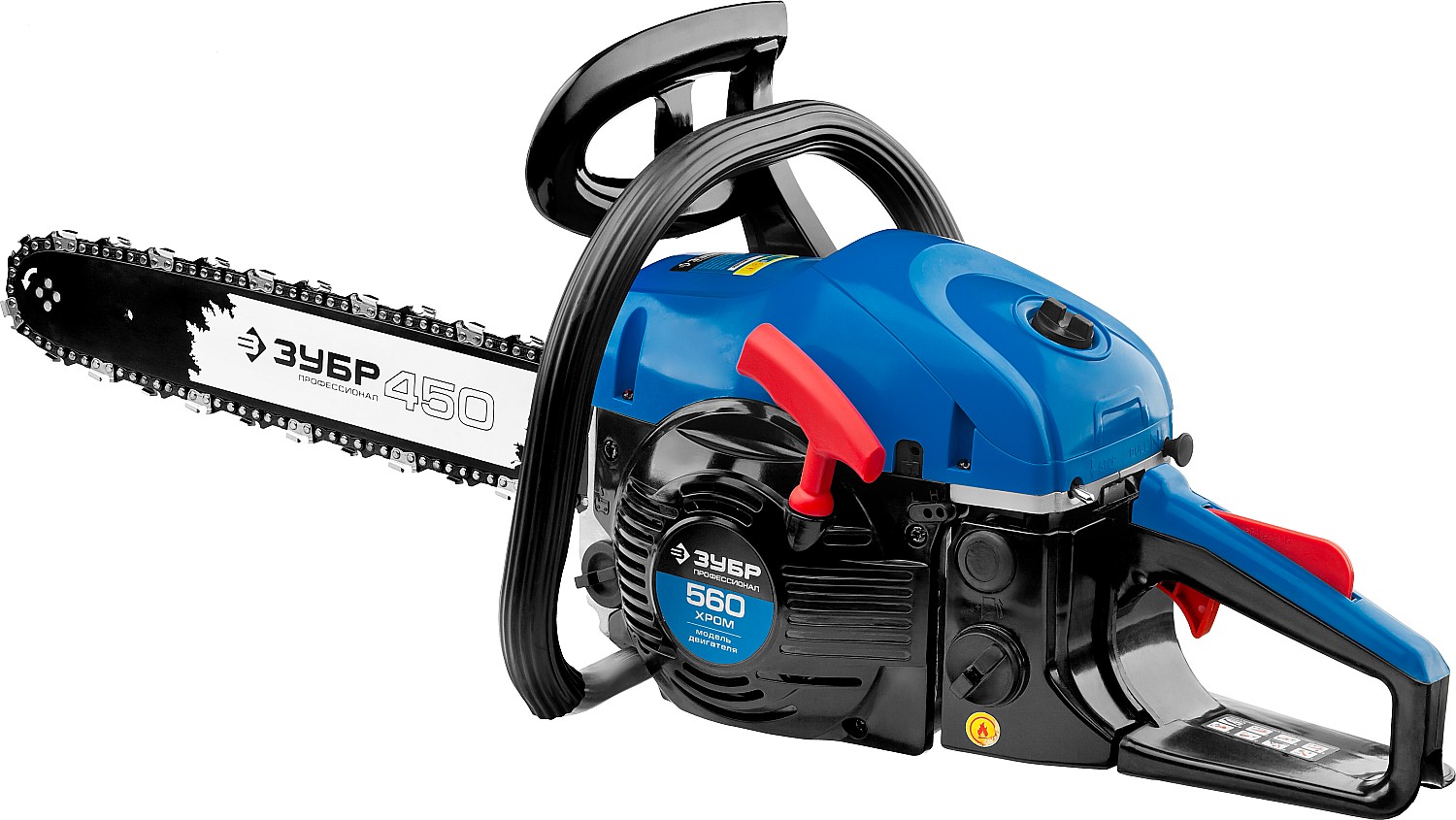 ЗУБР 56 см3, 45 см, бензопила, Профессионал (ПБЦ-560 45ДП) — фото 5
