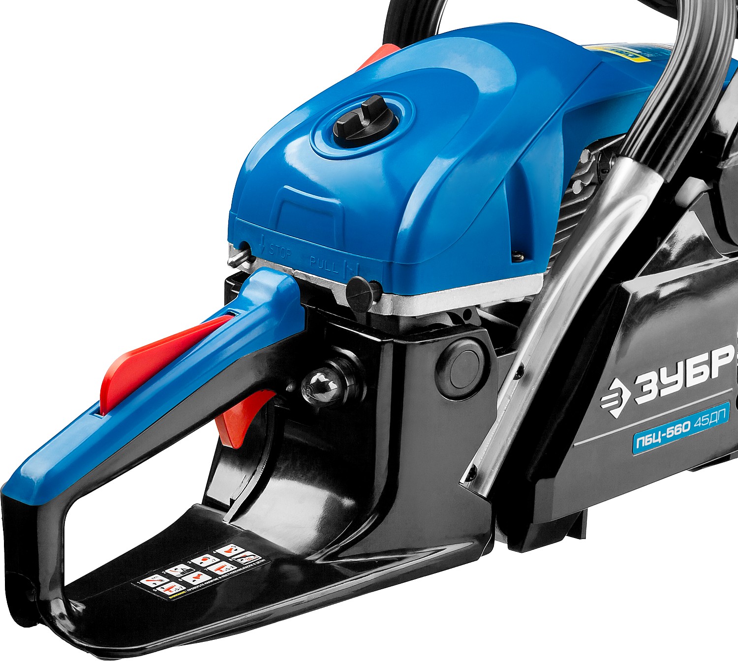 ЗУБР 56 см3, 45 см, бензопила, Профессионал (ПБЦ-560 45ДП) — фото 6