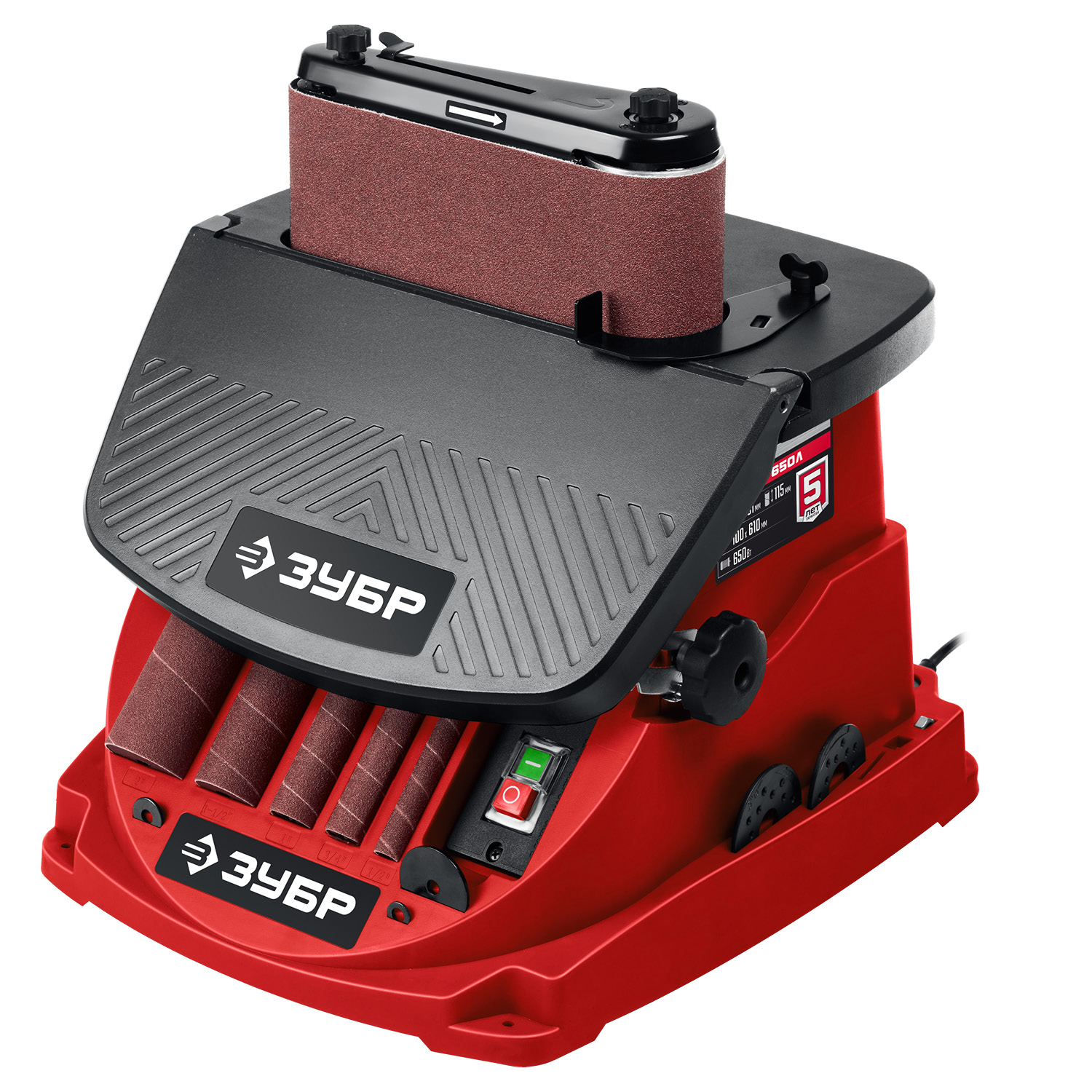 ЗУБР d 13, 19, 26, 38, 51 x 115, 650 Вт, осцилляционный шпиндельный шлифовальный станок (СШО-650Л) — фото 9