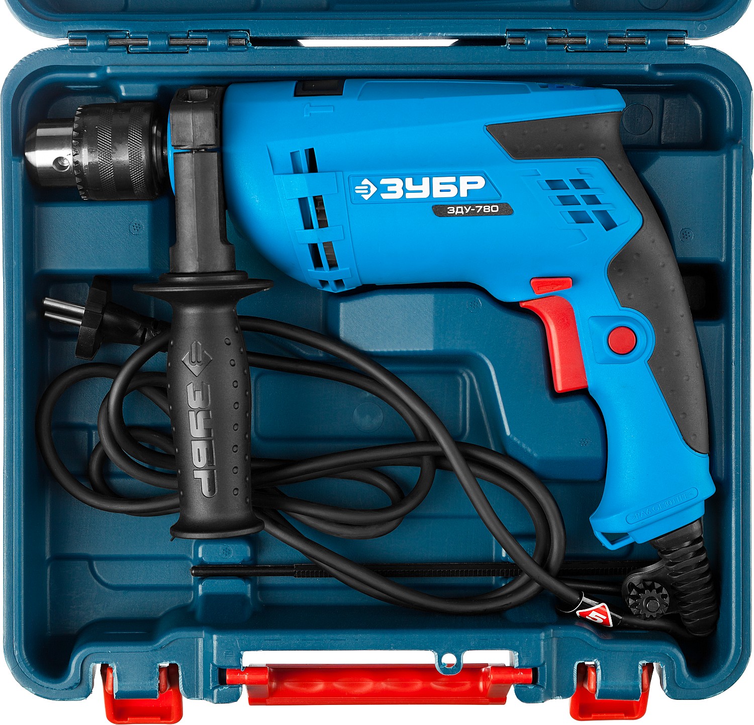 ЗУБР 780 Вт, 13 мм, ударная дрель, кейс, Профессионал (ЗДУ-780 ЭРМК2) — фото 10
