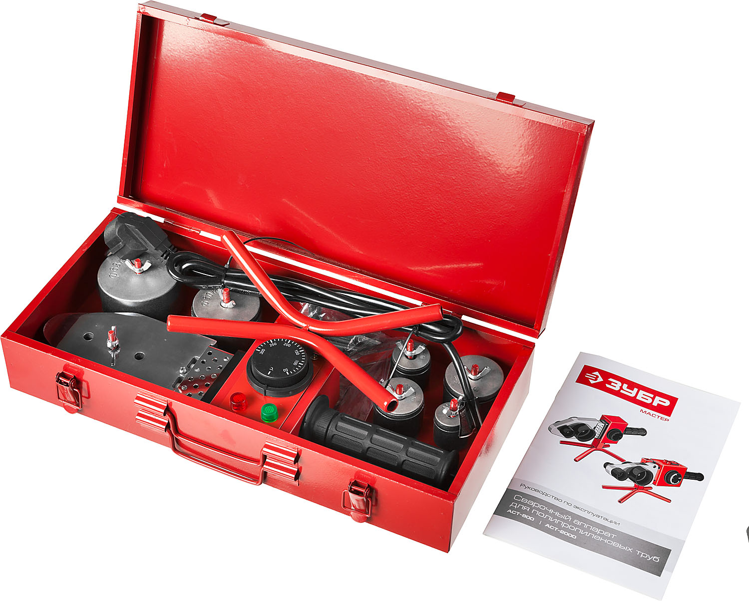 ЗУБР 800 Вт, паяльник для полипропиленовых труб, 6 насадок в комплекте (АСТ-800) — фото 3