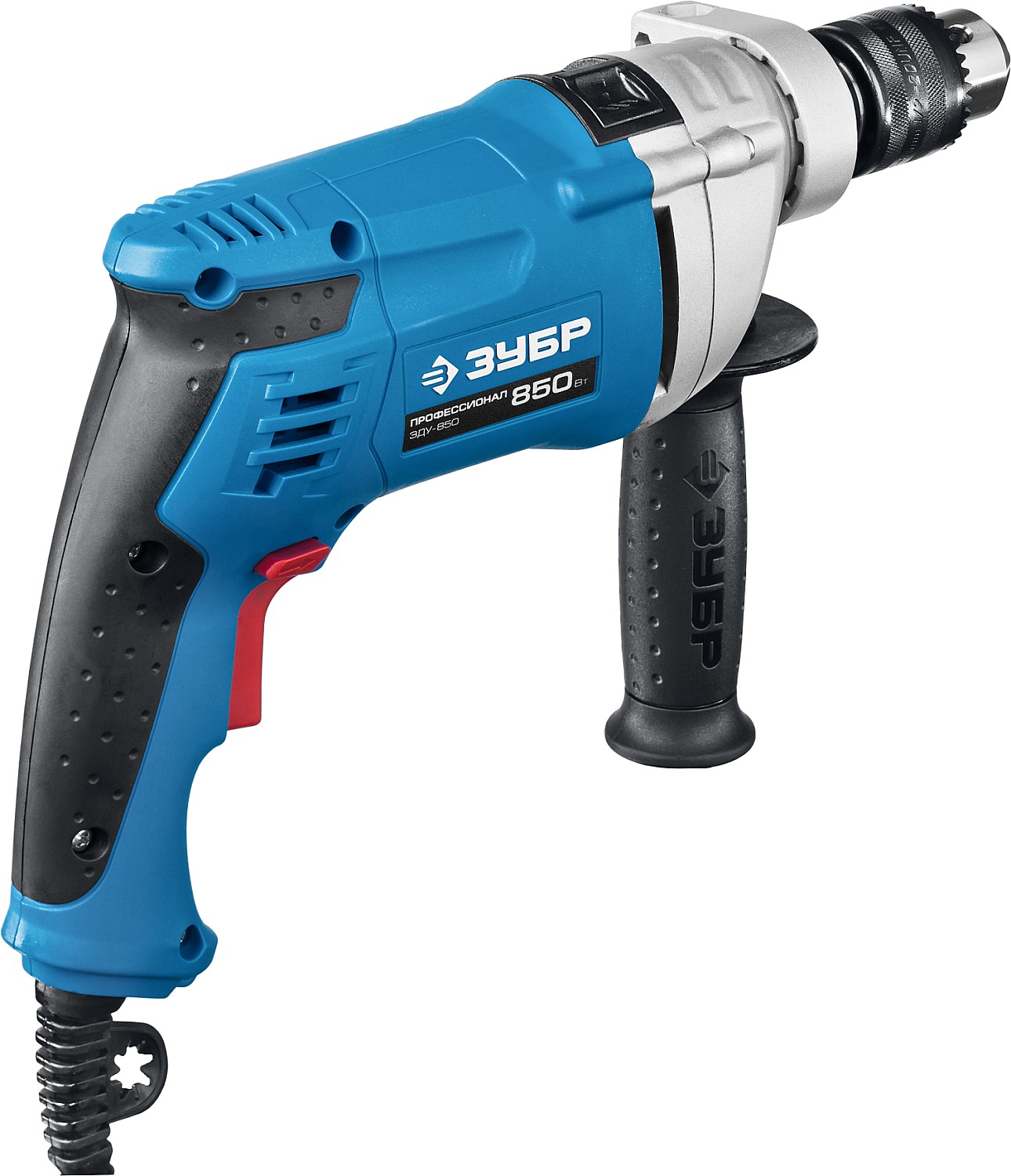 ЗУБР 850 Вт, 13 мм, ударная дрель, мет. корпус, кейс, Профессионал (ЗДУ-850 ЭРМКМ2) — фото 3