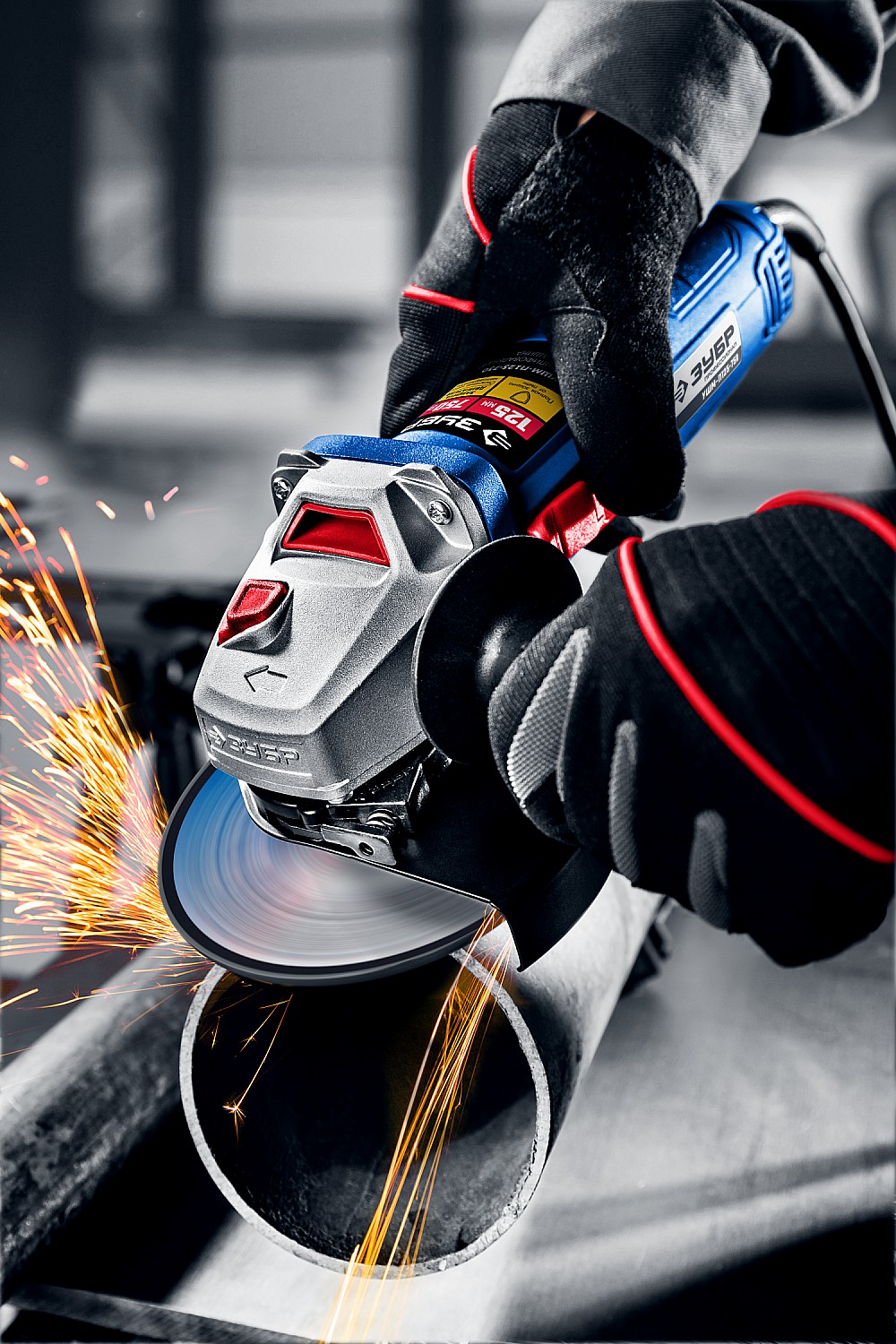 ЗУБР Компакт, 750 Вт, d125 мм, УШМ, Профессионал (УШМ-П125-750) — фото 9