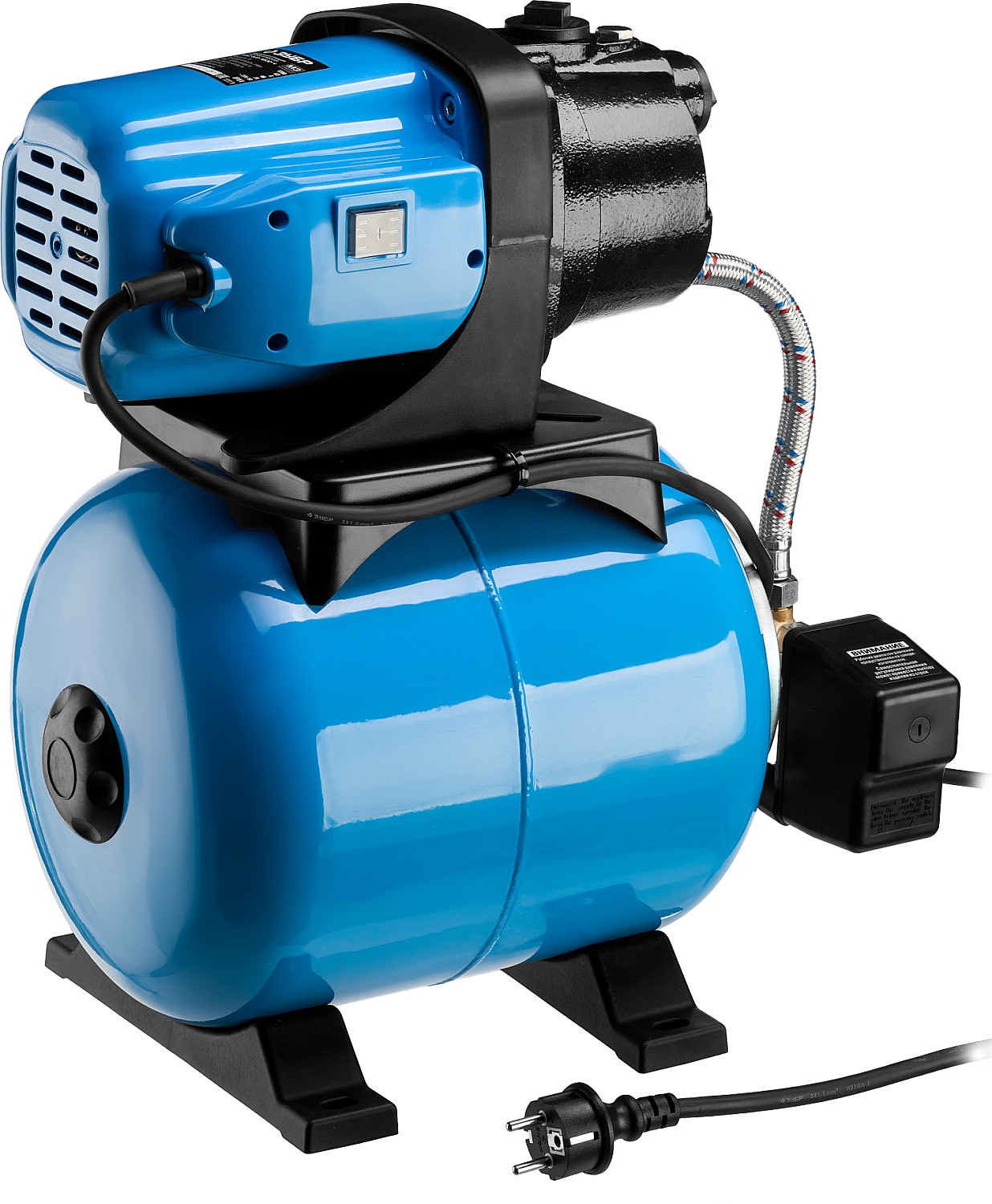 ЗУБР 1200 Вт, бак 20 л, автоматическая насосная станция, чугунный корпус (НАС-М3-1200-Ч) — фото 4