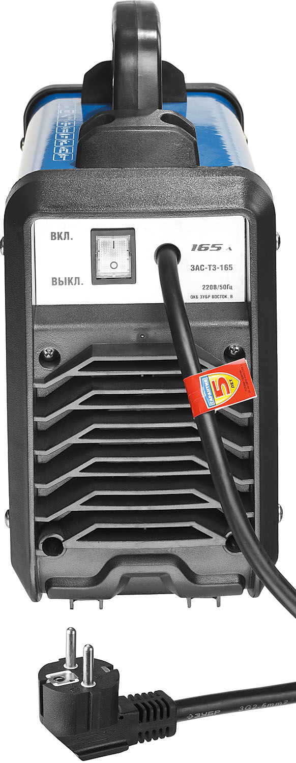 ЗУБР ММА, 165 А, MMA/TIG LIFT, сварочный аппарат инверторный, макс. электрод Ø 4.0 мм, Профессионал (ЗАС-Т3-165) — фото 4