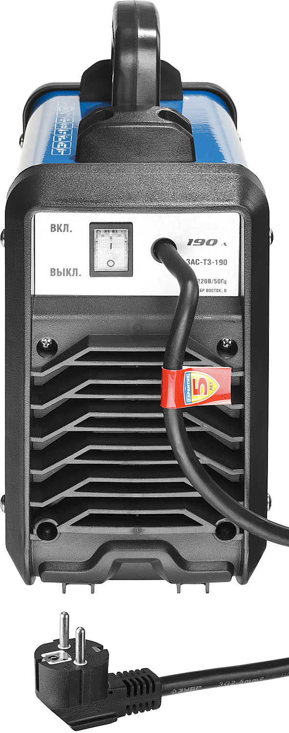 ЗУБР ММА, 190 А, MMA/TIG LIFT, сварочный аппарат инверторный, макс. электрод Ø 4.0 мм, Профессионал (ЗАС-Т3-190) — фото 4