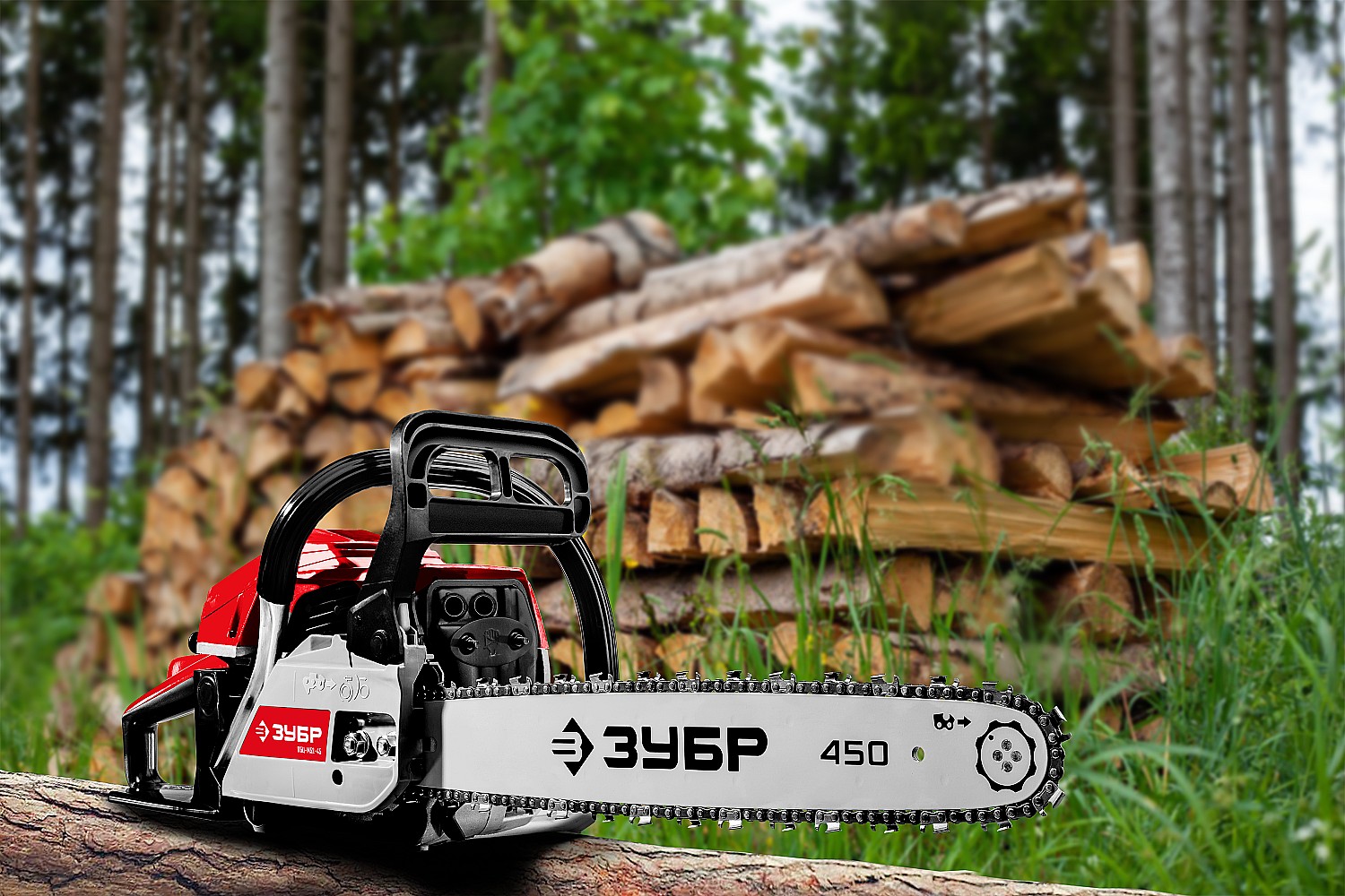 ЗУБР 52 см3, 45 см, бензопила (ПБЦ-М52-45) — фото 12