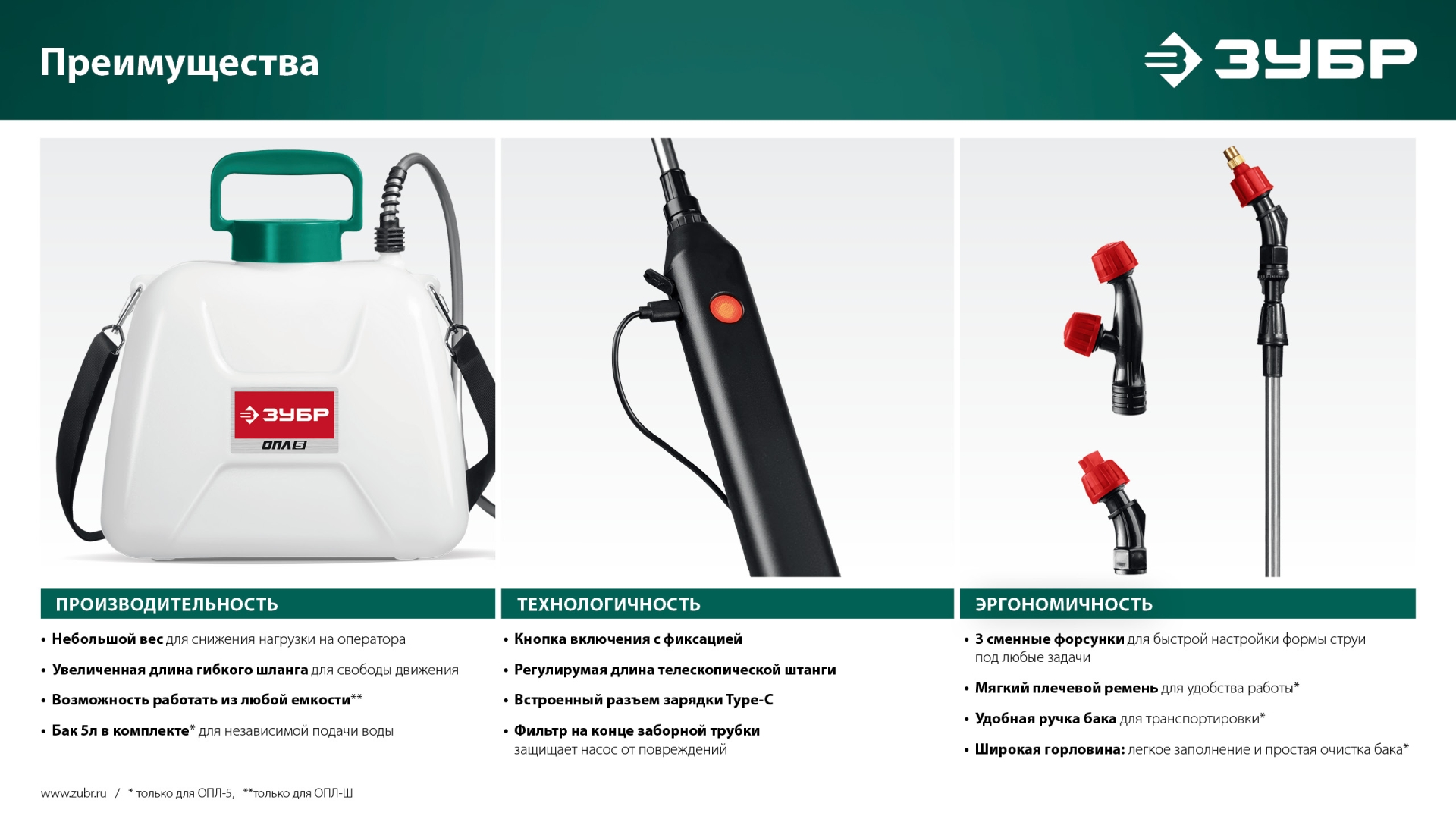 ЗУБР без бака, аккумуляторный опрыскиватель (ОПЛ-Ш) — фото 14